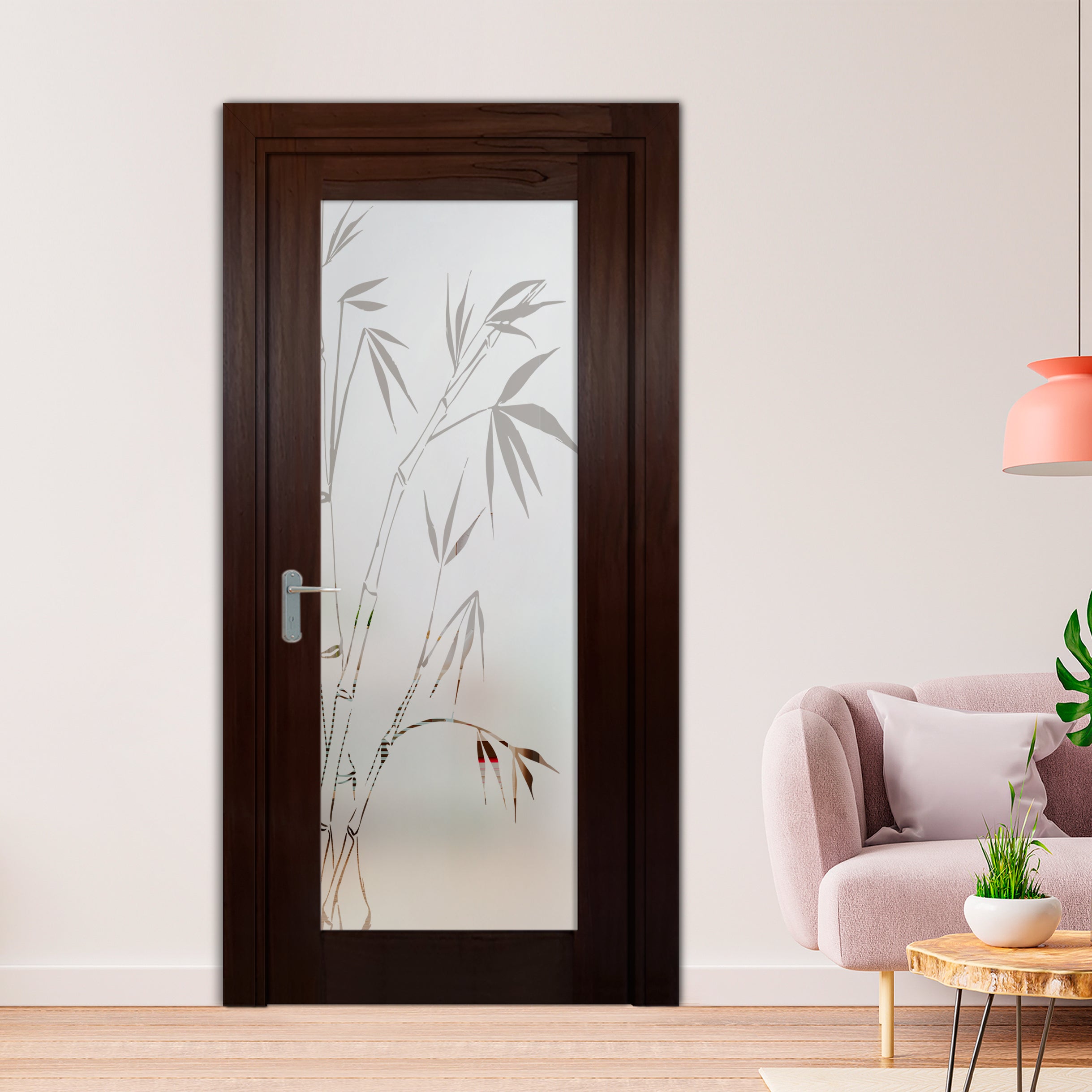 Puerta Interior Con Panel De Vidrio Esmerilado IFGL-1232