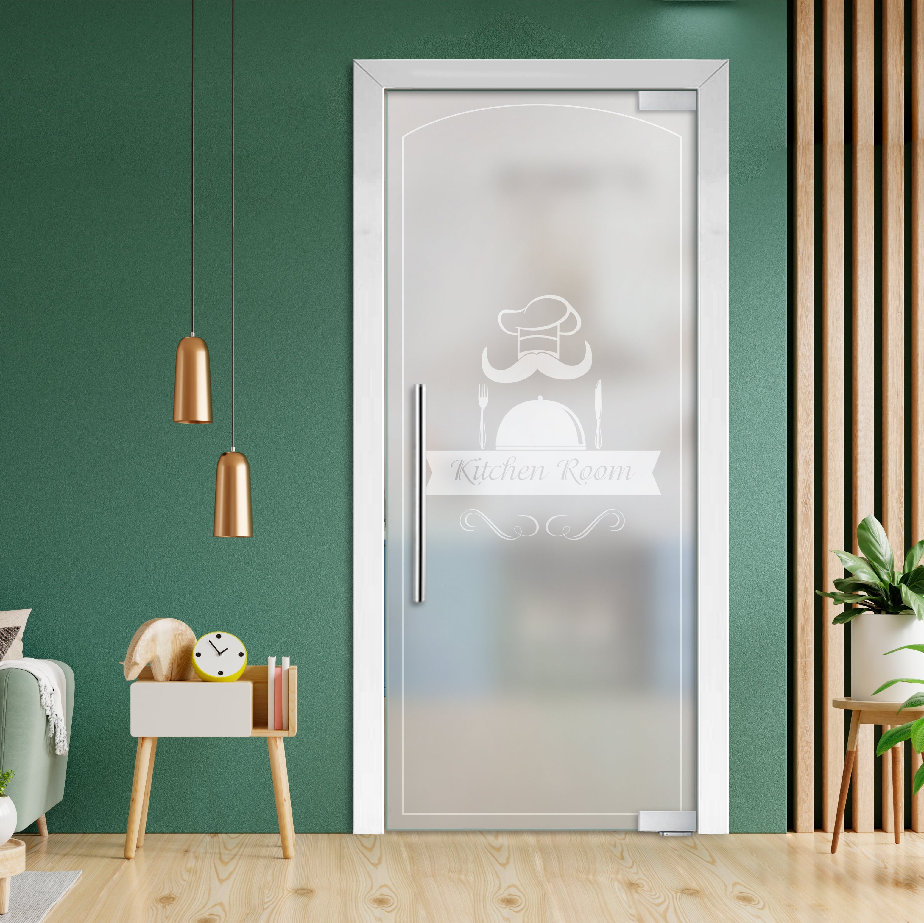 Puerta Pivotante De Vidrio Sin Marco Con Bisagras De Cierre Automático PCP1-1992