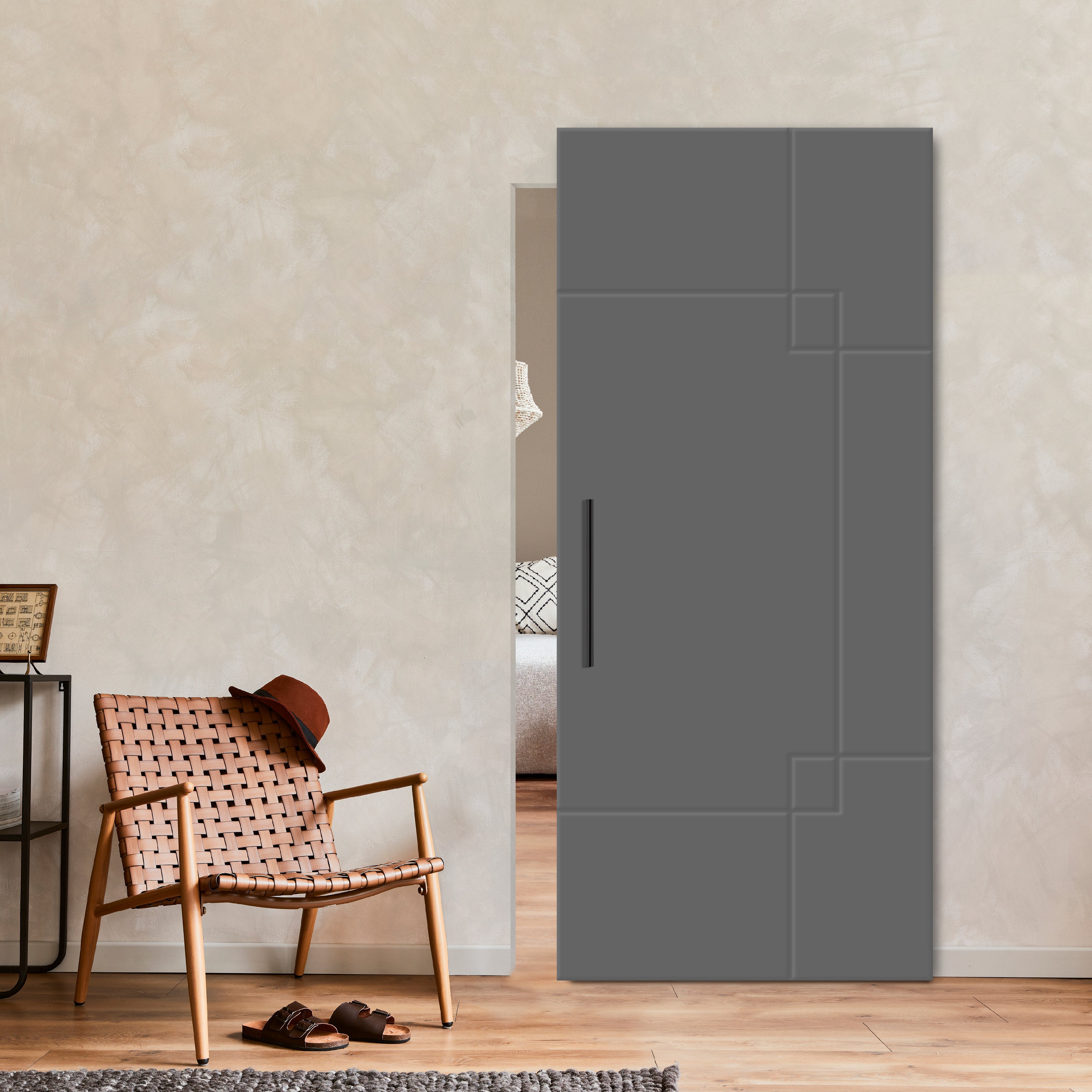 Flush Sliding Barn Door Hidden / Invisible Hardware FHID  -1136 - DoorDiscounter