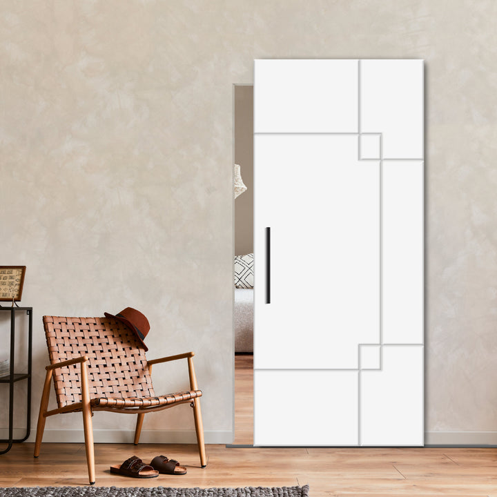 Flush Sliding Barn Door Hidden / Invisible Hardware FHID  -1136 - DoorDiscounter