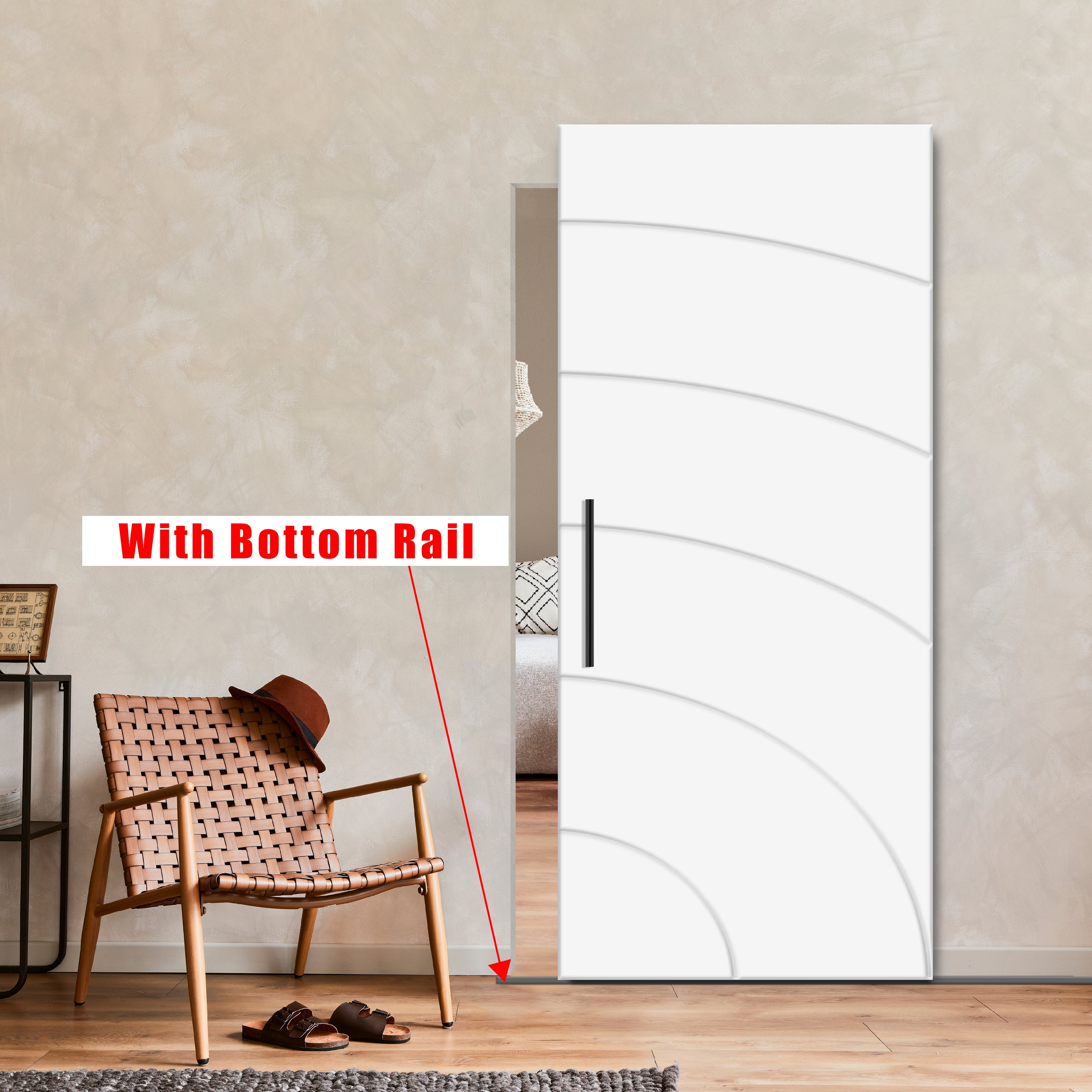 Flush Sliding Barn Door Hidden / Invisible Hardware FHID -1137 - DoorDiscounter