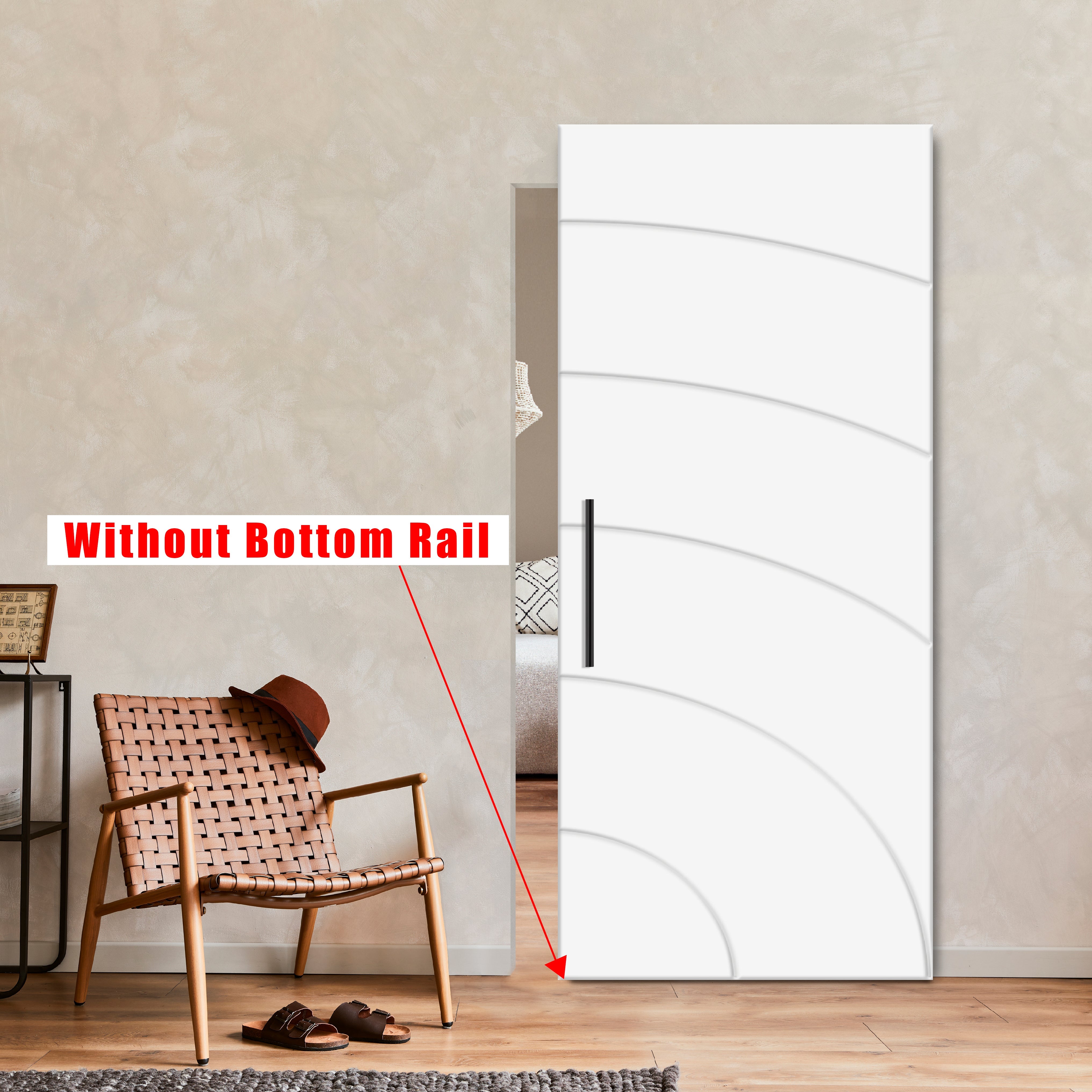 Flush Sliding Barn Door Hidden / Invisible Hardware FHID -1137 - DoorDiscounter