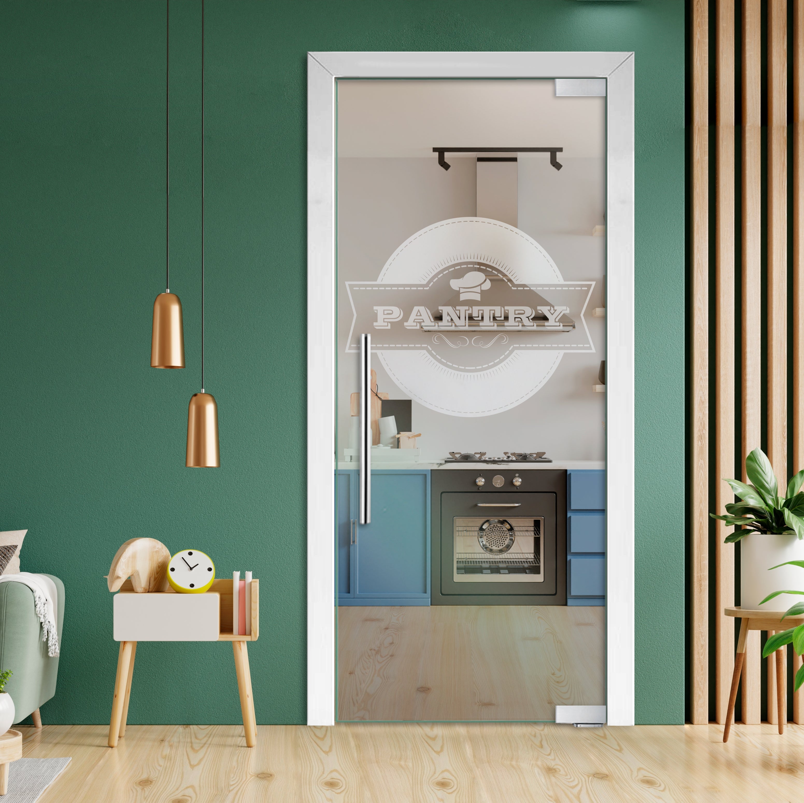 Puerta De Vidrio Pivotante Con Bisagras De Cierre Automático PCP1-1995
