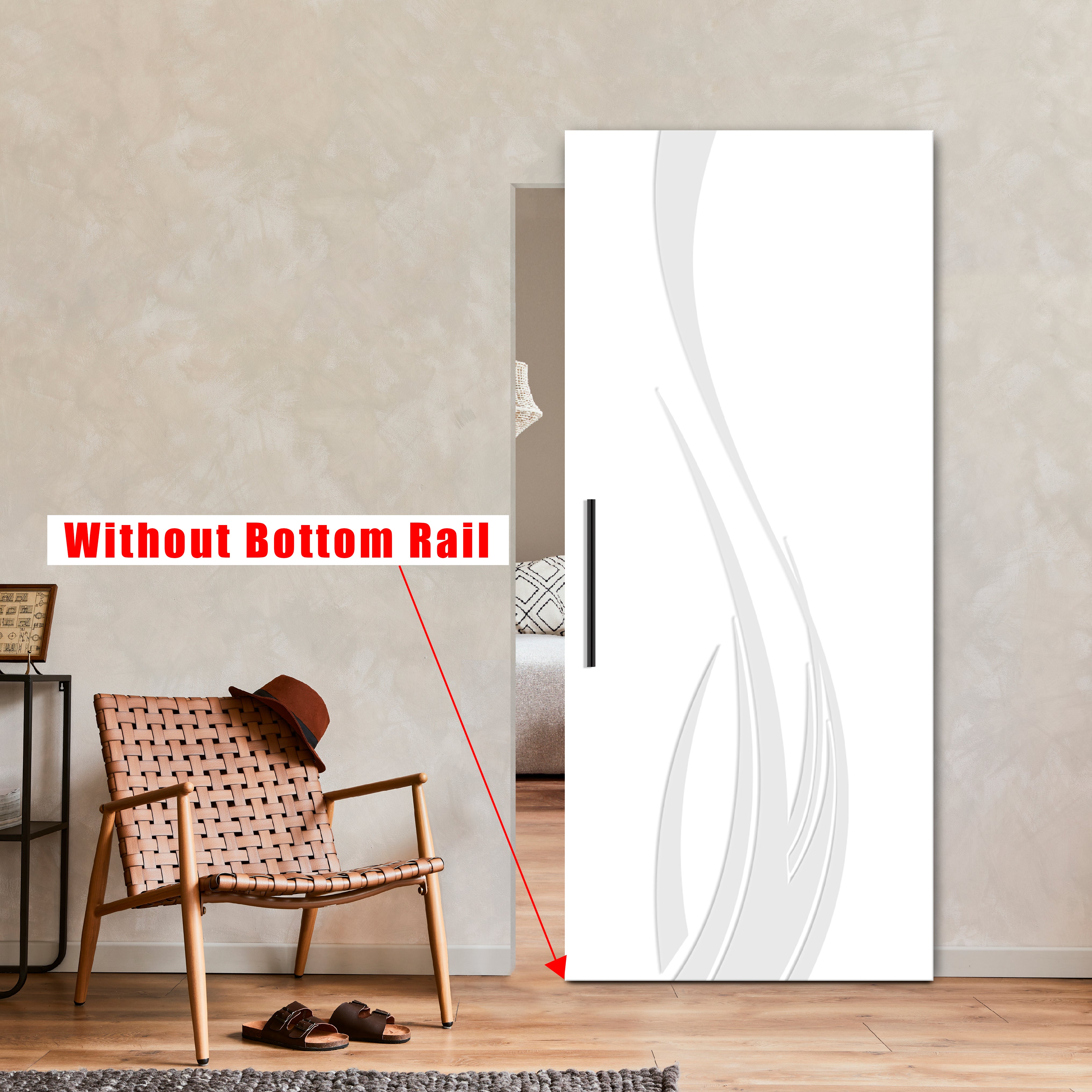 Flush Sliding Barn Door Hidden / Invisible Hardware FHID -1241 - DoorDiscounter