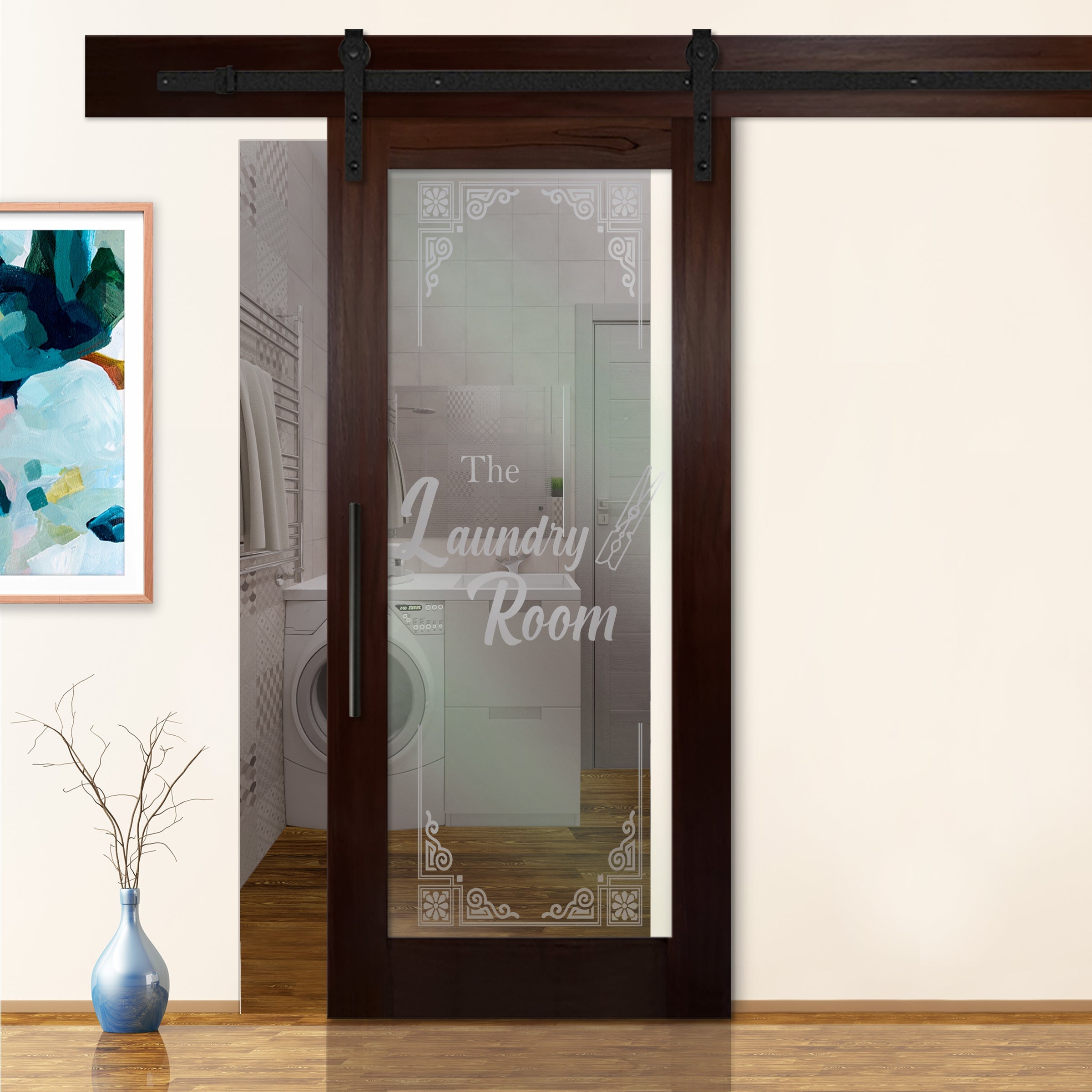 Puerta Corrediza De Vidrio y Madera PCG1-1322