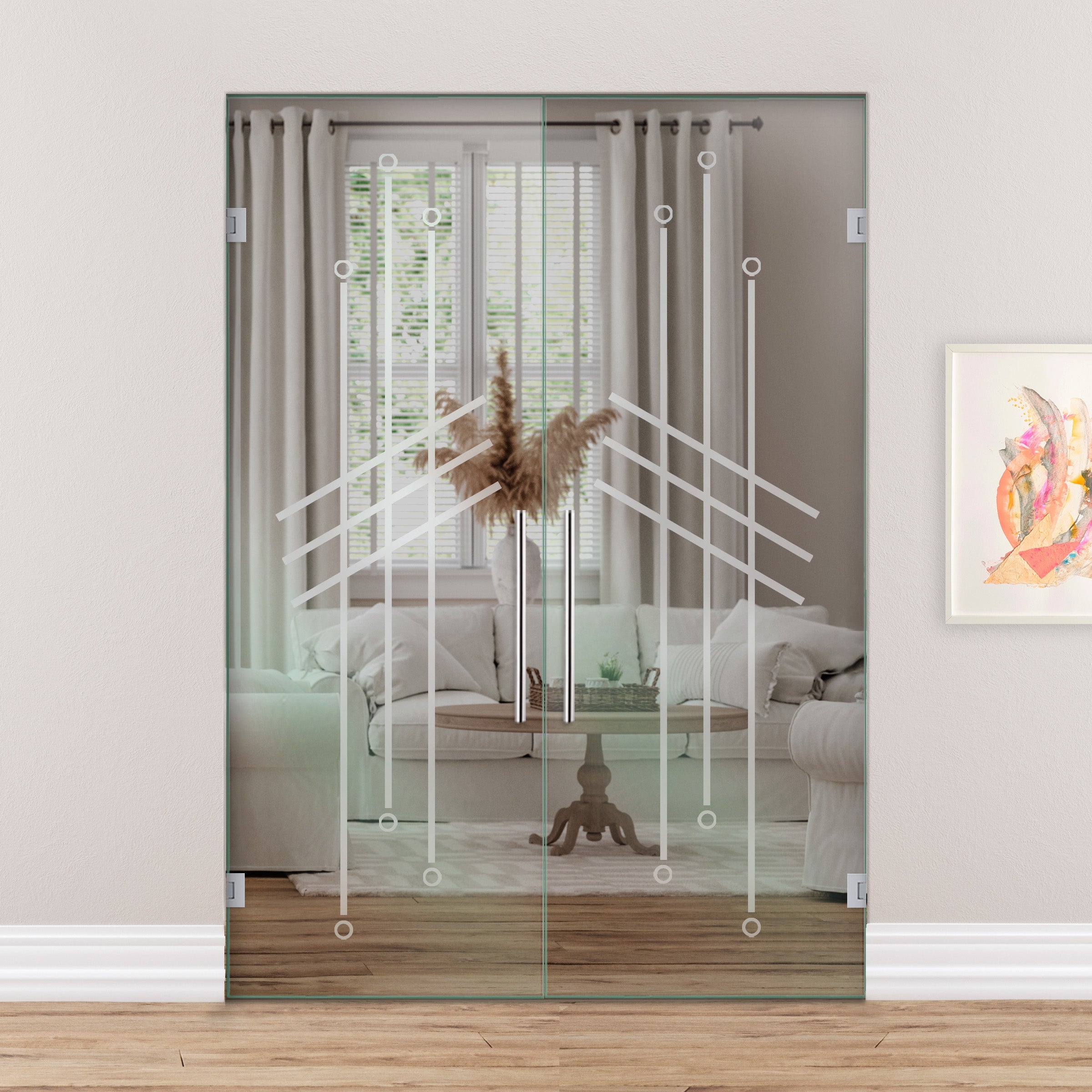 Puerta De Cristal Giratoria Doble PVB2-2134