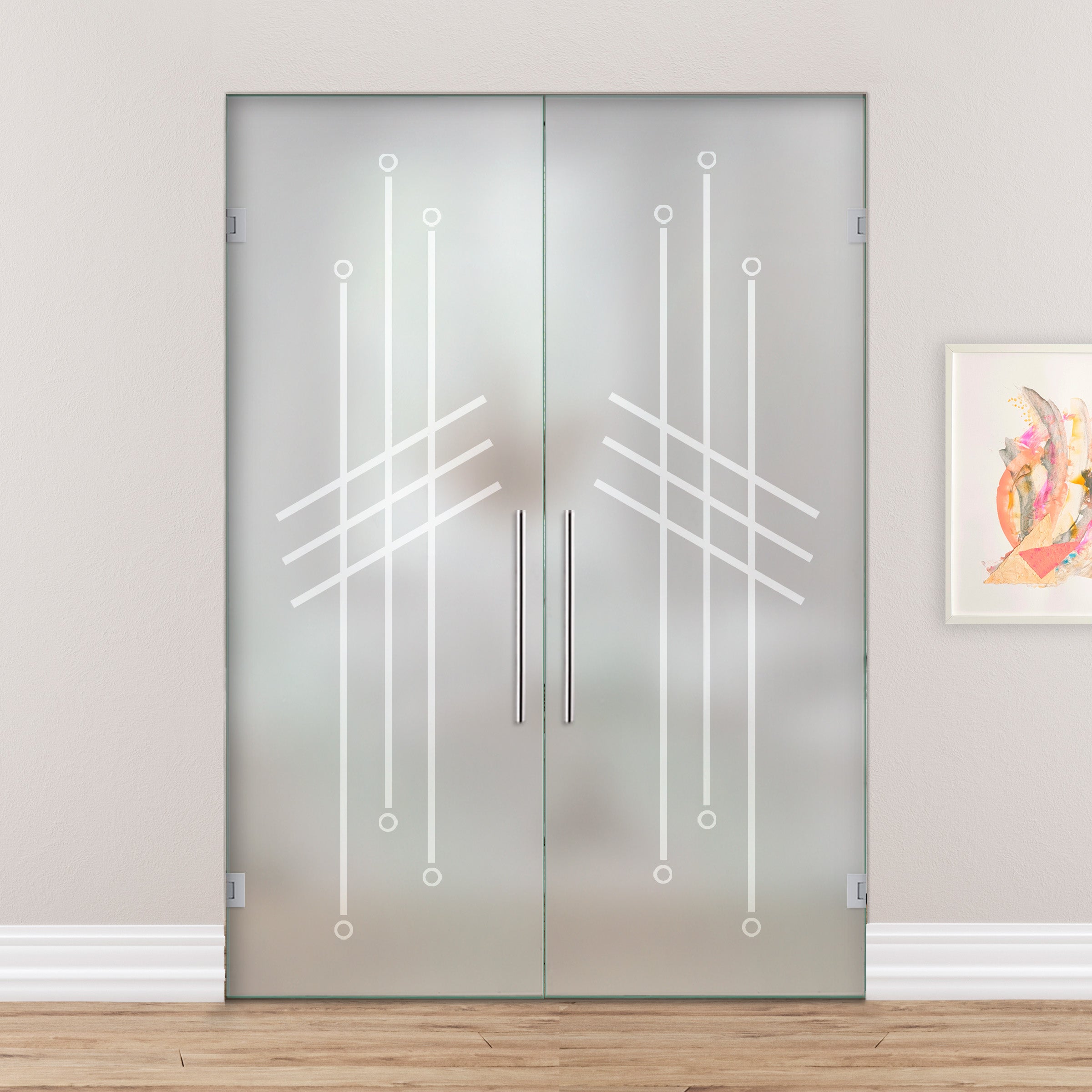 Puerta De Cristal Giratoria Doble PVB2-2134