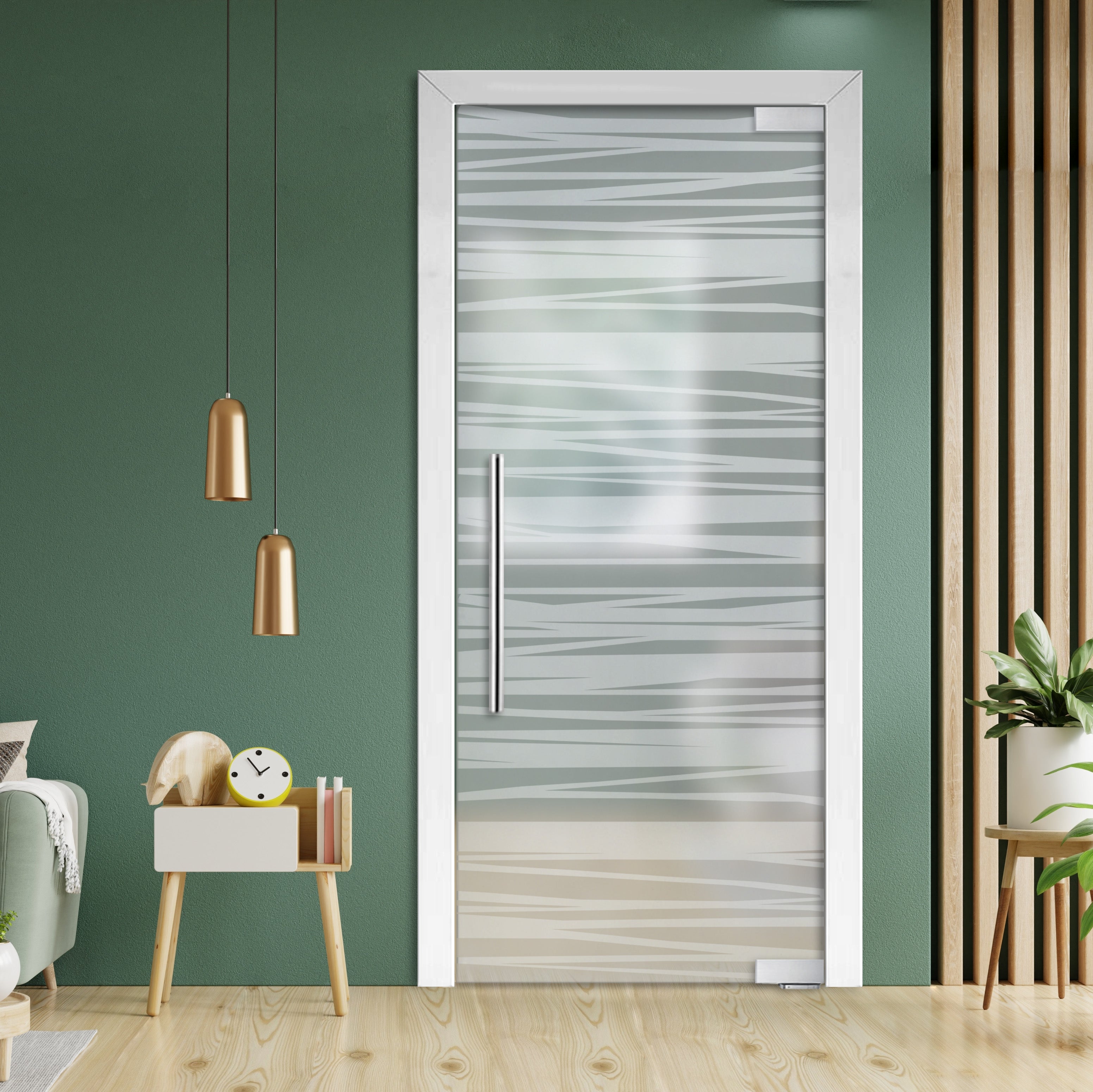 Puerta De Vidrio Pivotante Con Bisagras De Cierre Automático PCP1-1948