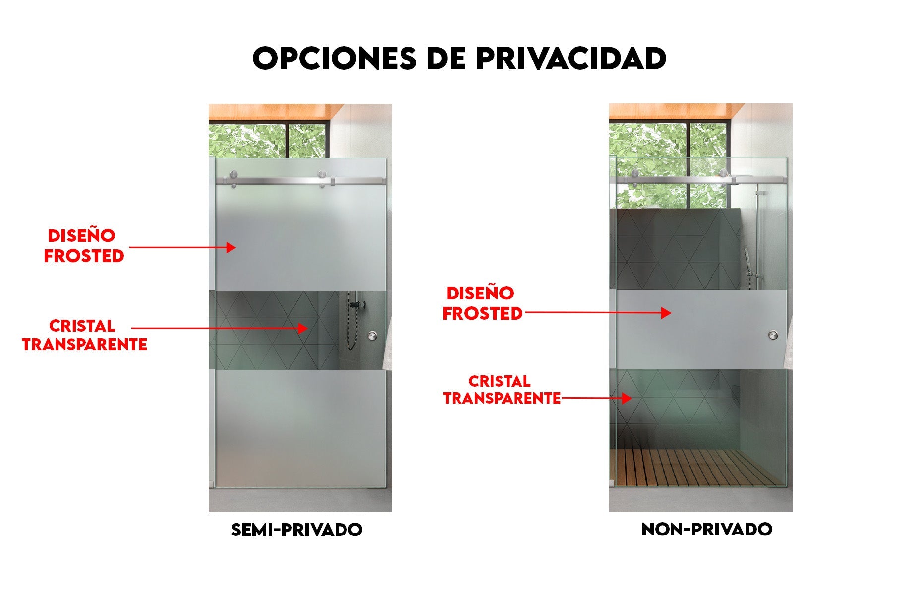 Puertas De Ducha Deslizantes En Vidrio SHSD-1158