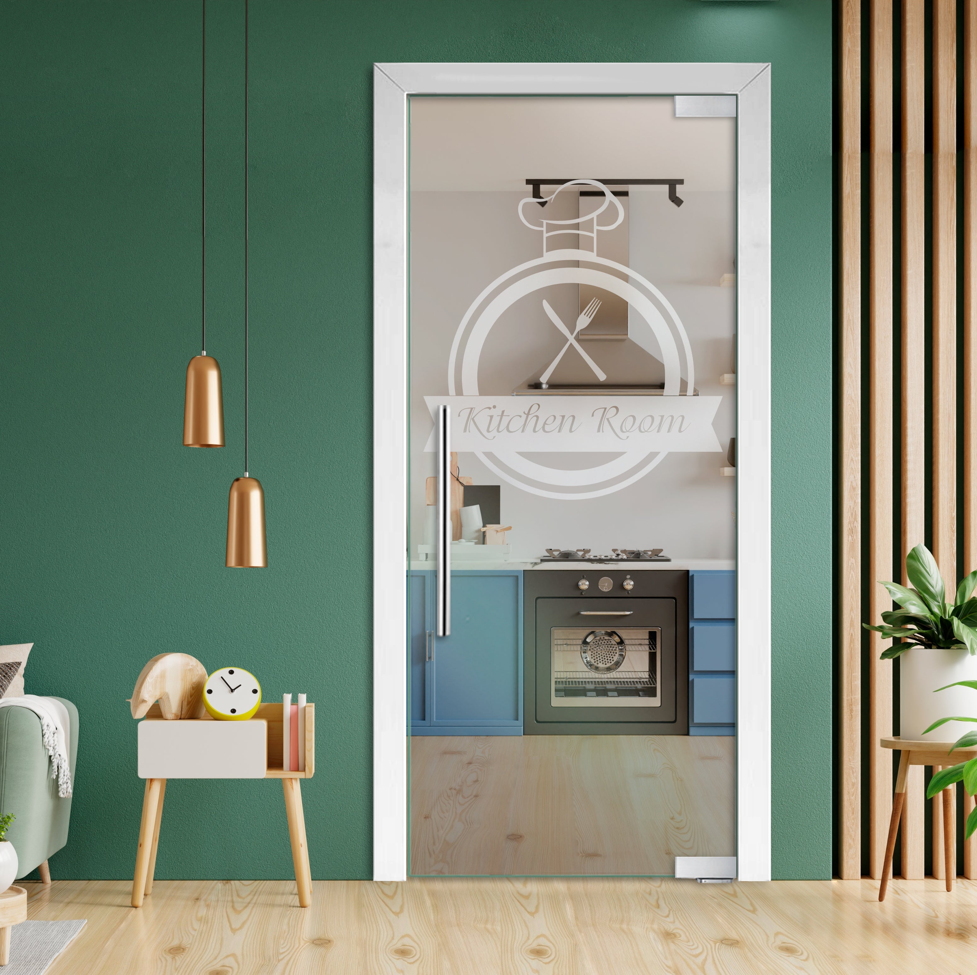 Puerta De Vidrio Pivotante Con Bisagras De Cierre Automático PCP1-1999