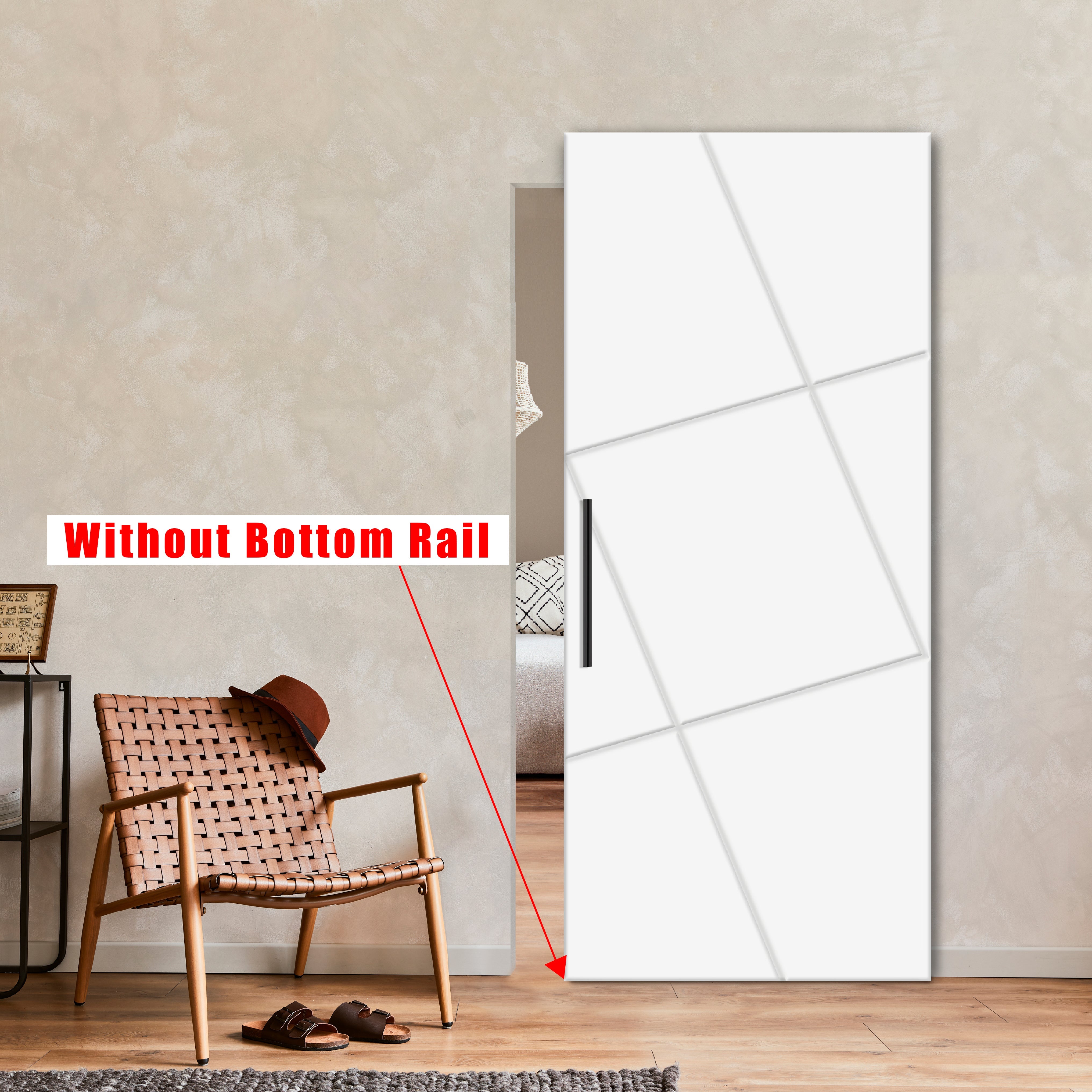 Flush Sliding Barn Door Hidden / Invisible Hardware FHID -1142 - DoorDiscounter