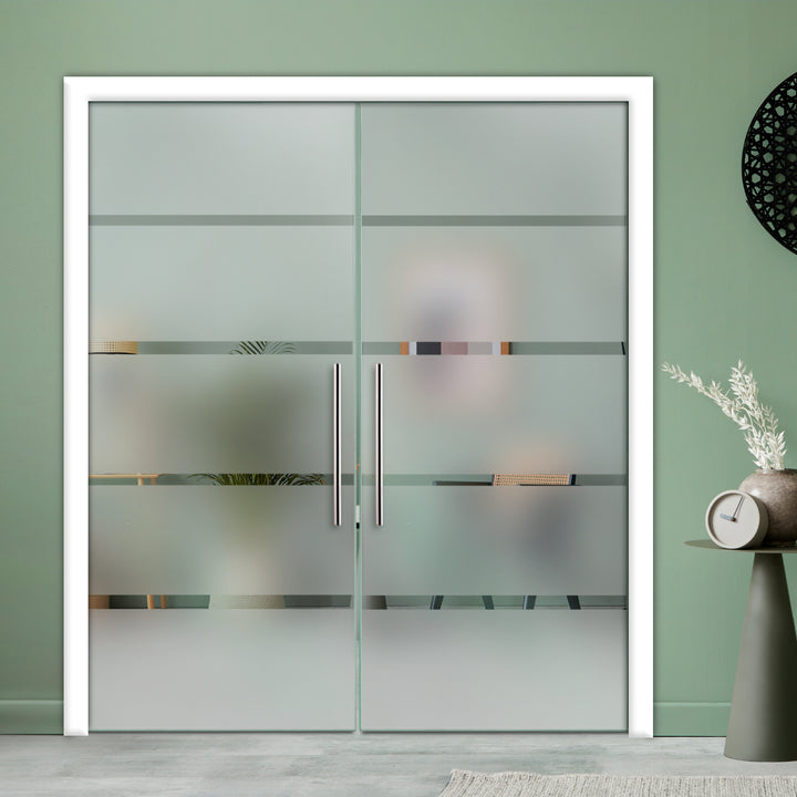 Puertas de Vidrio Templado Tipo Pocket Doble PTP2-3909