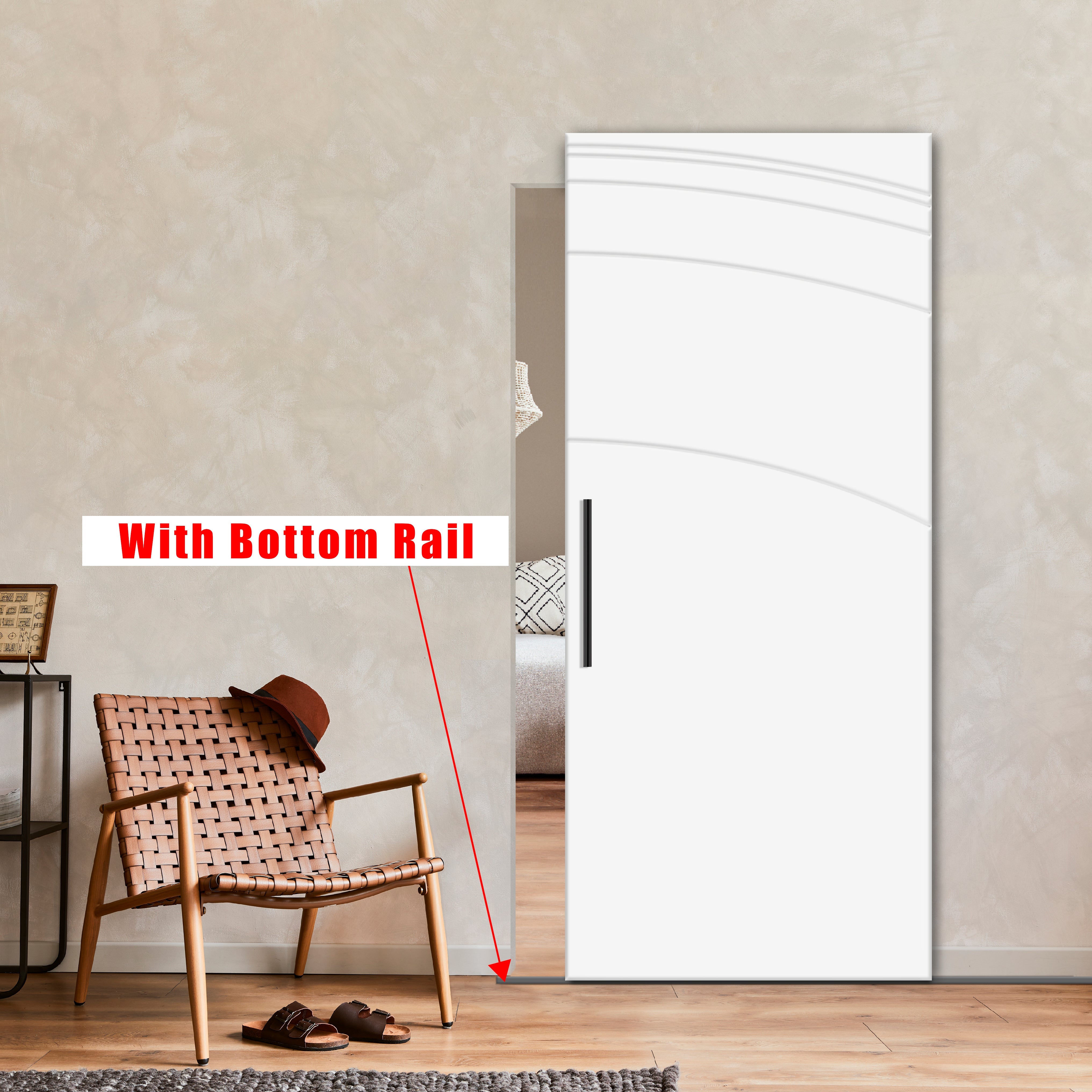 Flush Sliding Barn Door Hidden / Invisible Hardware FHID -1144 - DoorDiscounter