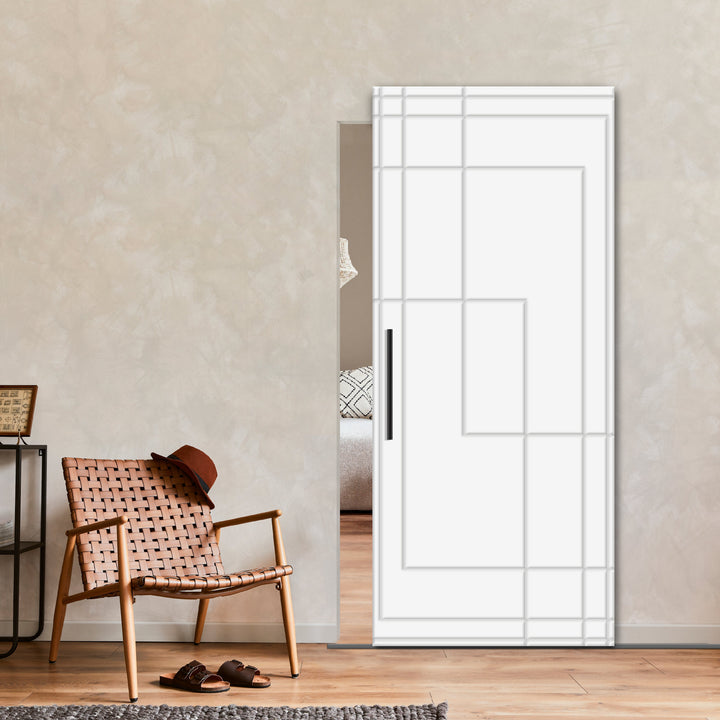 Flush Sliding Barn Door Hidden / Invisible Hardware FHID -1145 - DoorDiscounter