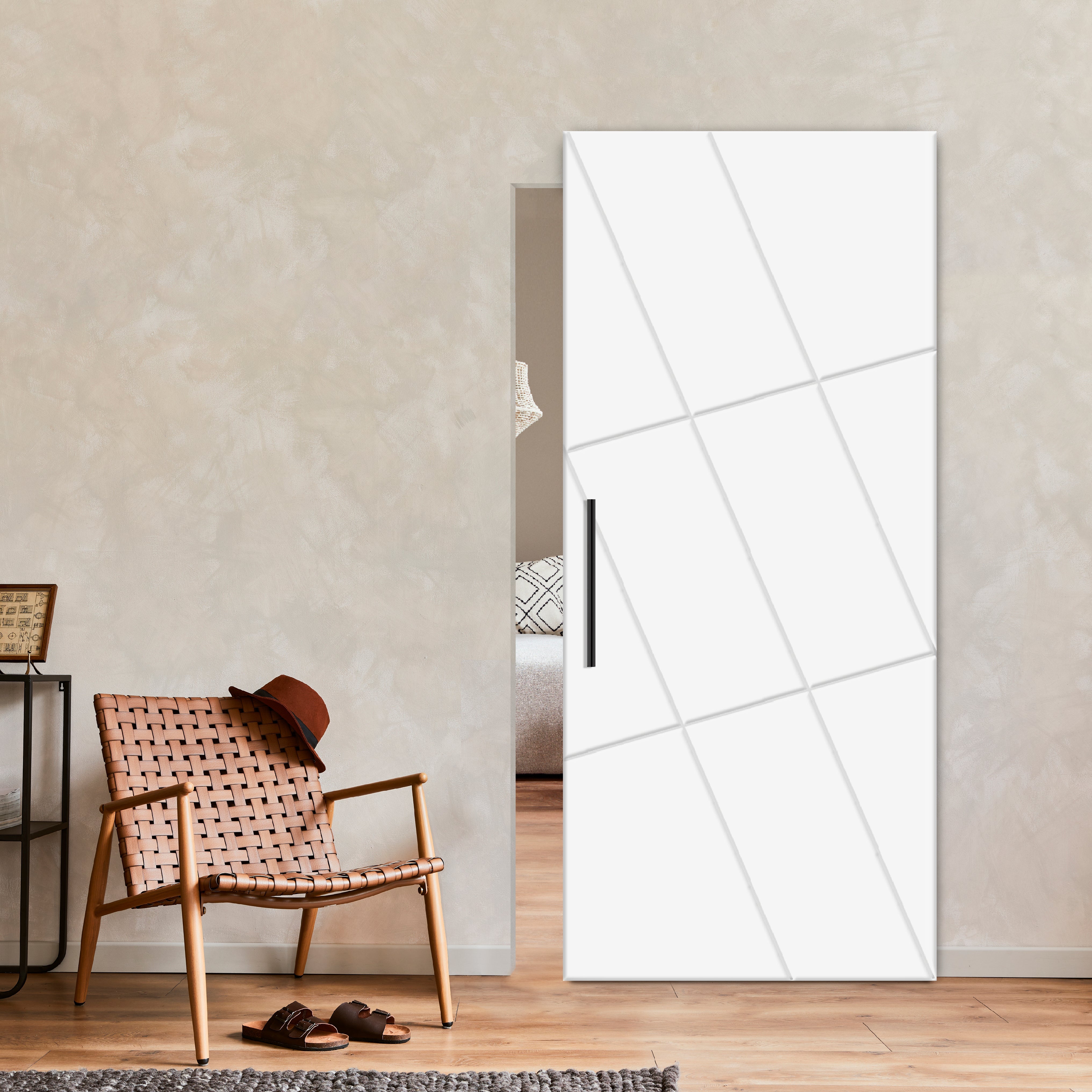 Flush Sliding Barn Door Hidden / Invisible Hardware FHID -1147 - DoorDiscounter