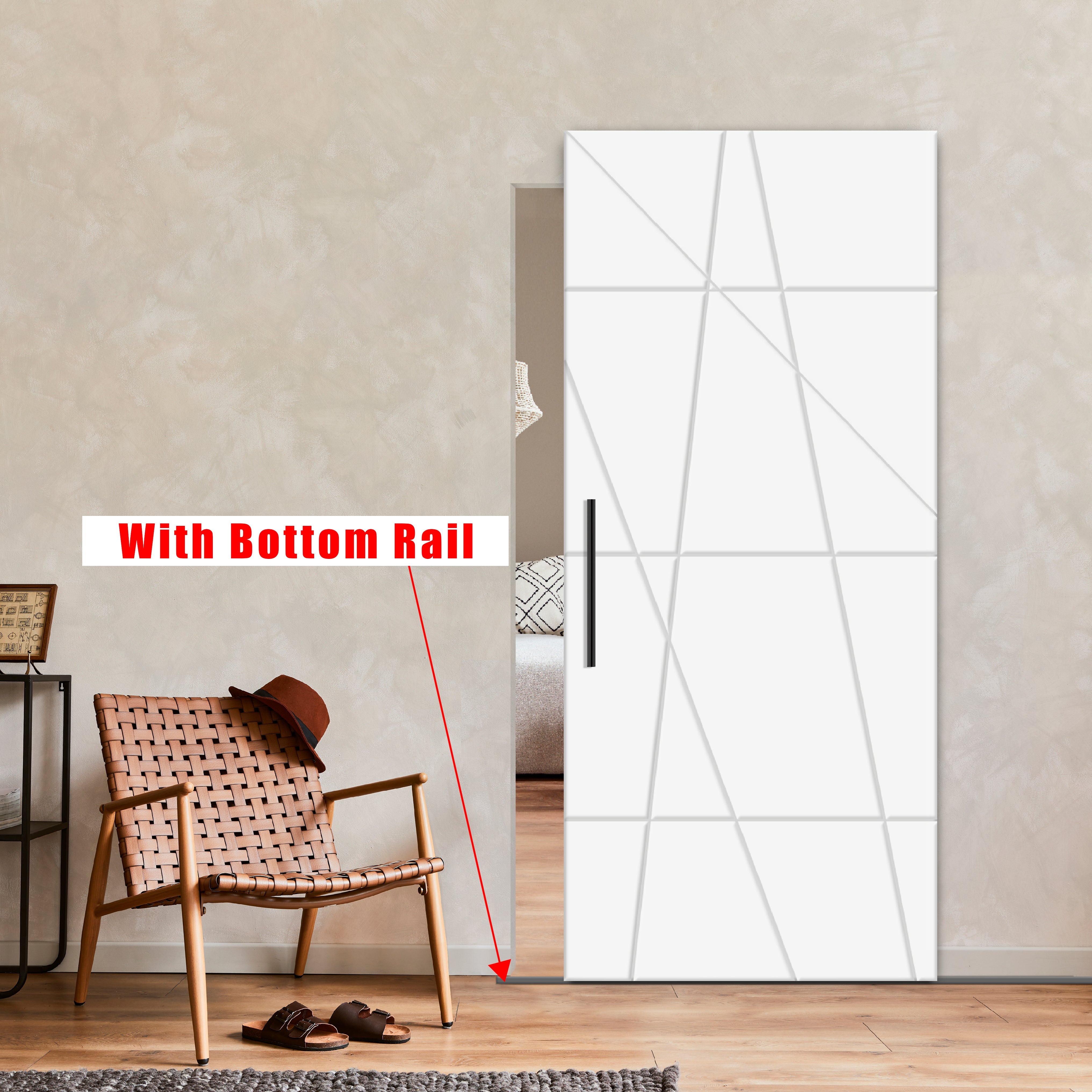 Flush Sliding Barn Door Hidden / Invisible Hardware FHID -1148 - DoorDiscounter