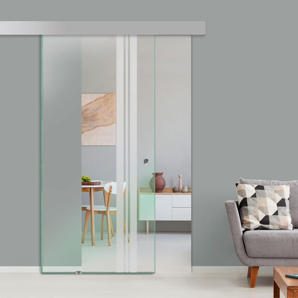 Puerta Corrediza De Vidrio Templado ALU100 PCA1 - 1580