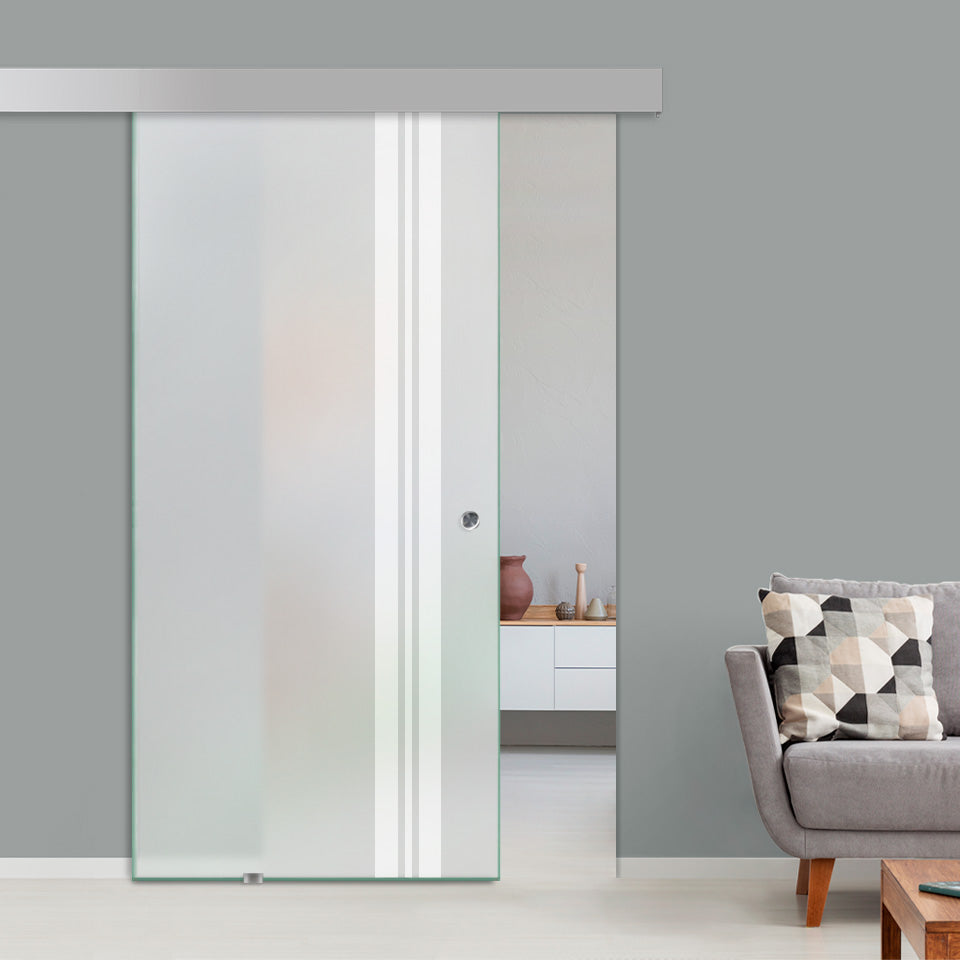 Puerta Corrediza De Vidrio Templado ALU100 PCA1 - 1580
