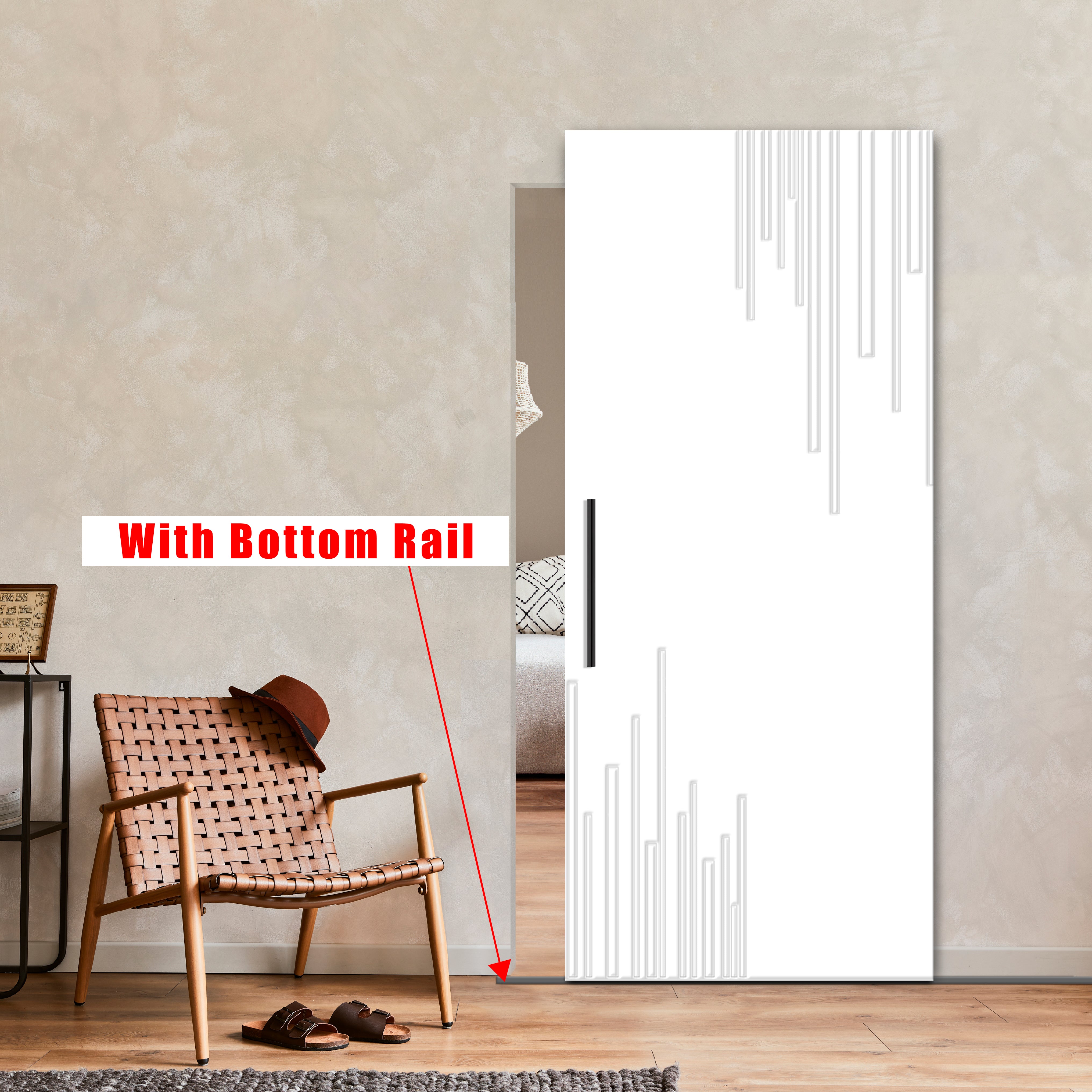 Flush Sliding Barn Door Hidden / Invisible Hardware FHID - 1468 - DoorDiscounter