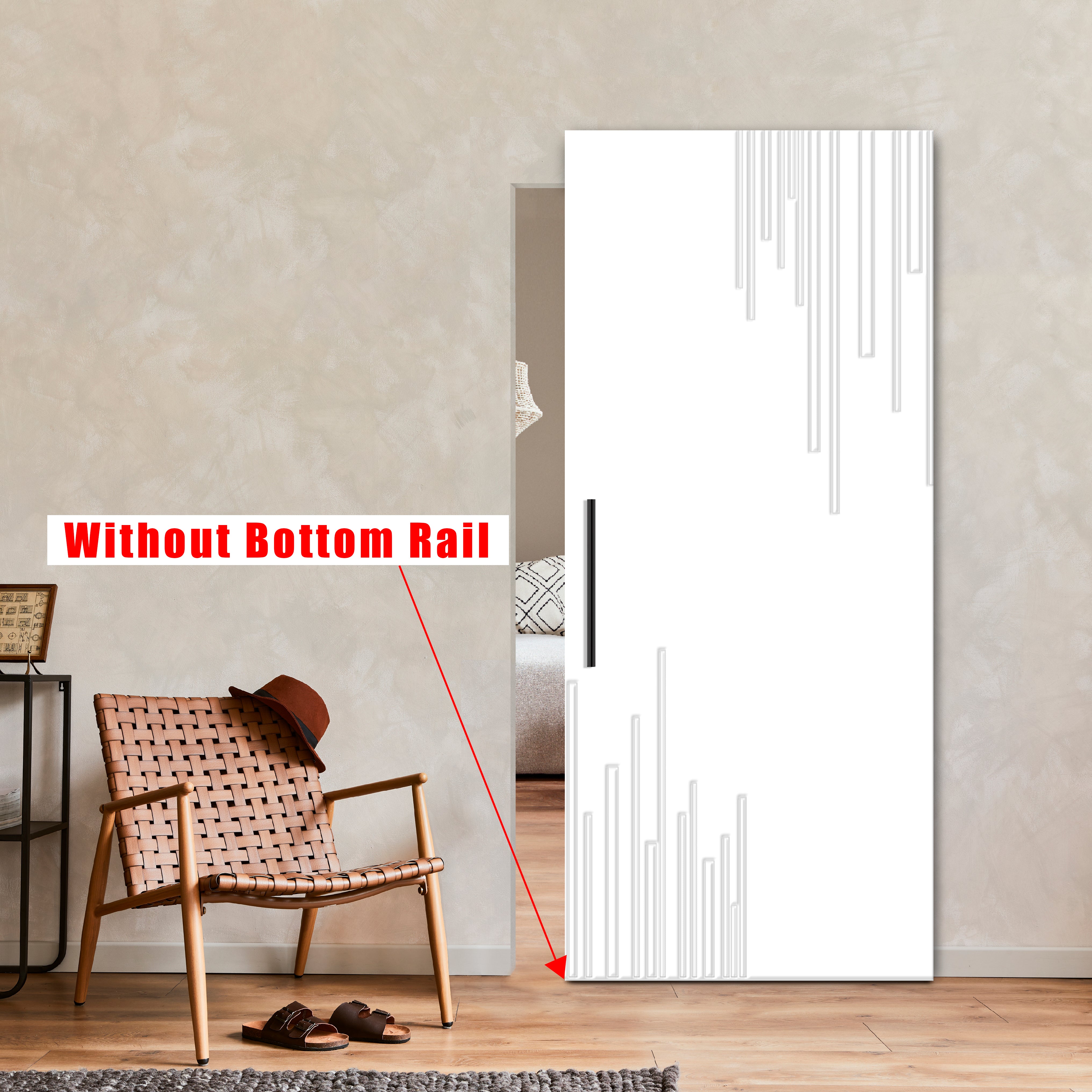 Flush Sliding Barn Door Hidden / Invisible Hardware FHID - 1468 - DoorDiscounter