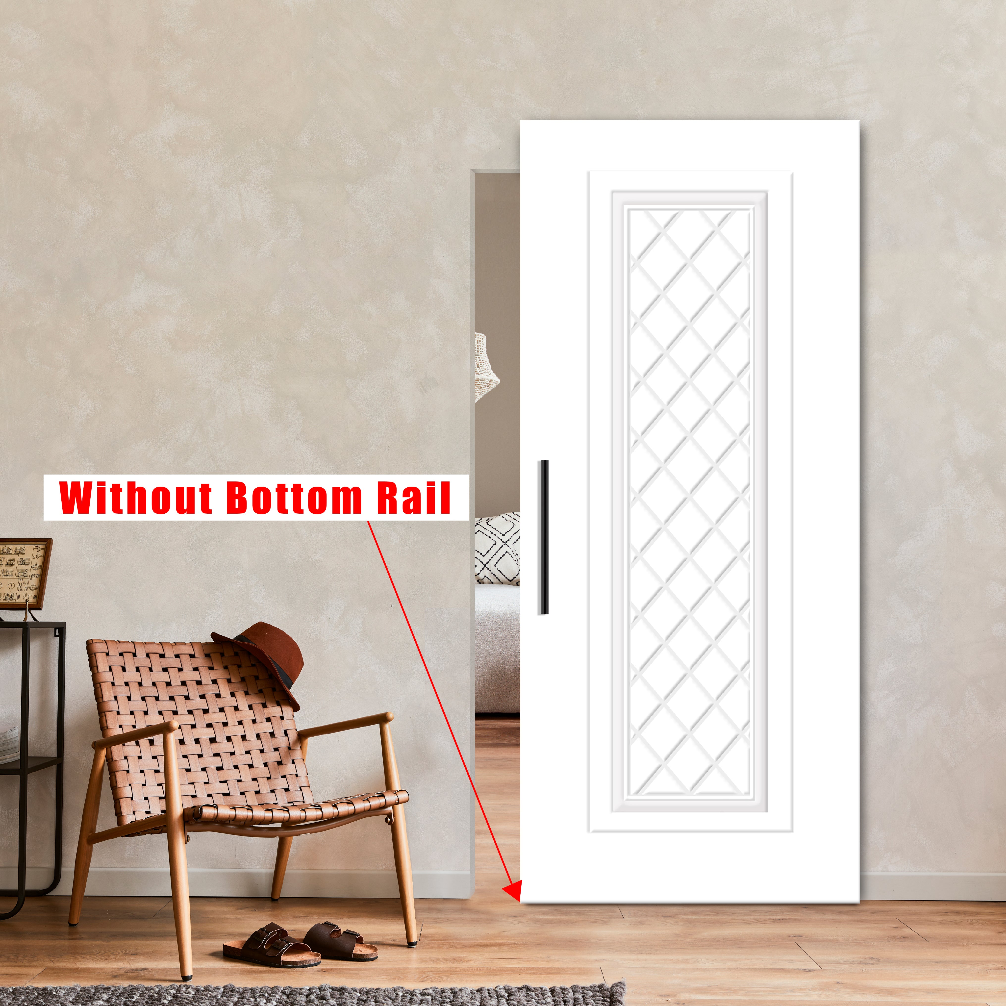 Flush Sliding Barn Door Hidden / Invisible Hardware FHID -1228 - DoorDiscounter