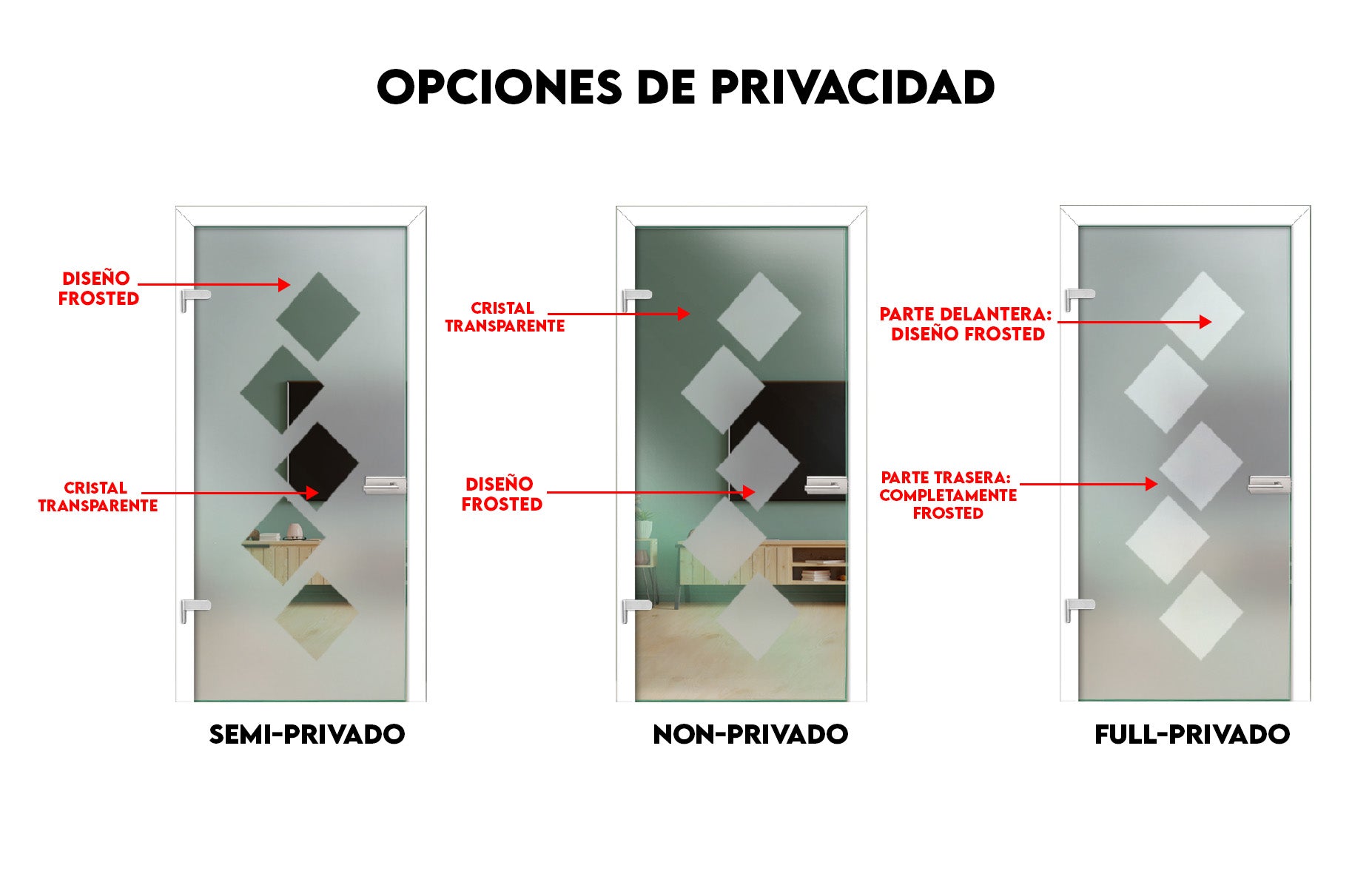 Puerta De Vidrio Con Bisagras PCH1-2764