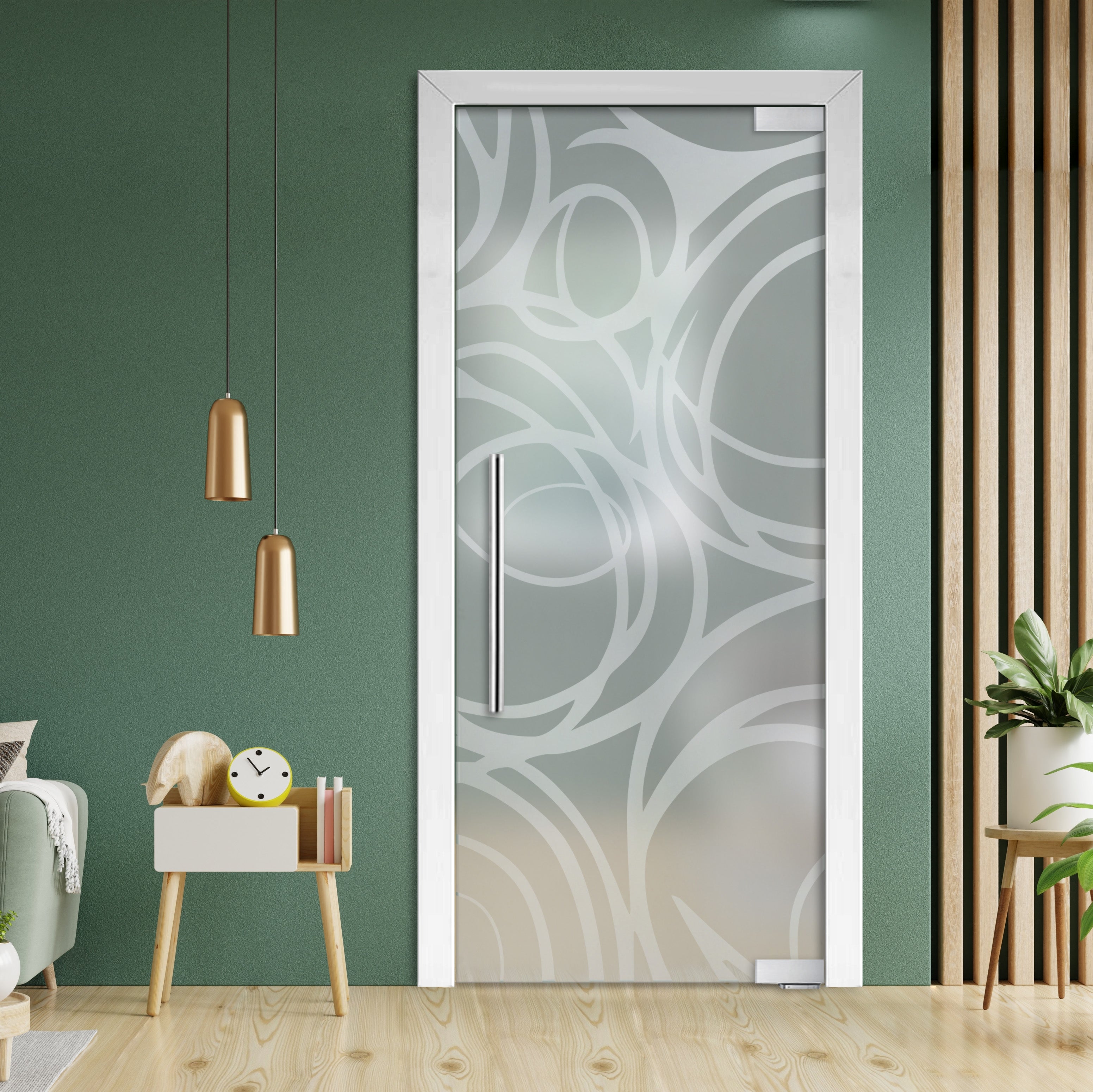 Puerta De Vidrio Pivotante Con Bisagras De Cierre Automático PCP1-1939