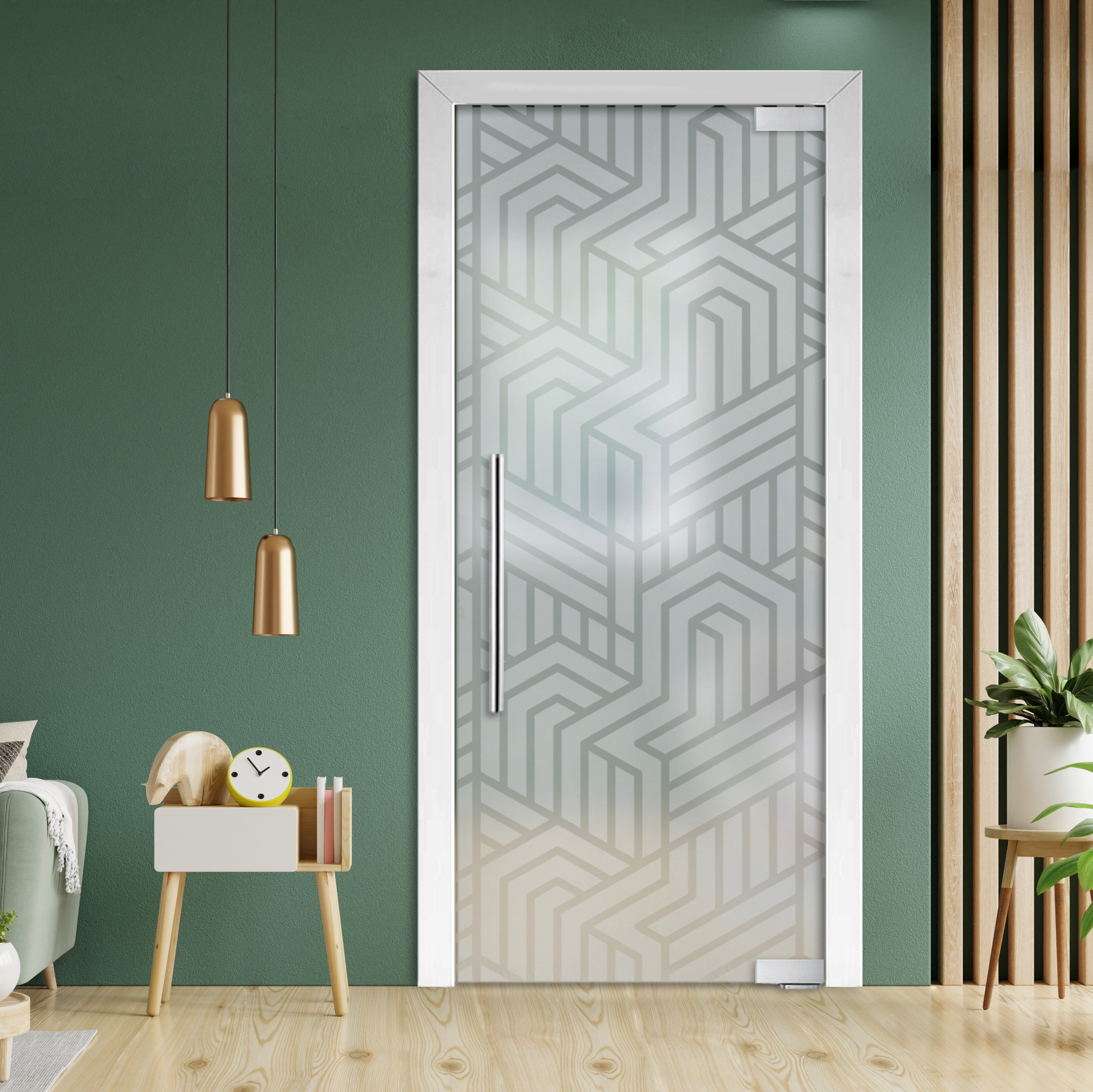 Puerta De Vidrio Pivotante Con Bisagras De Cierre Automático PCP1-1400