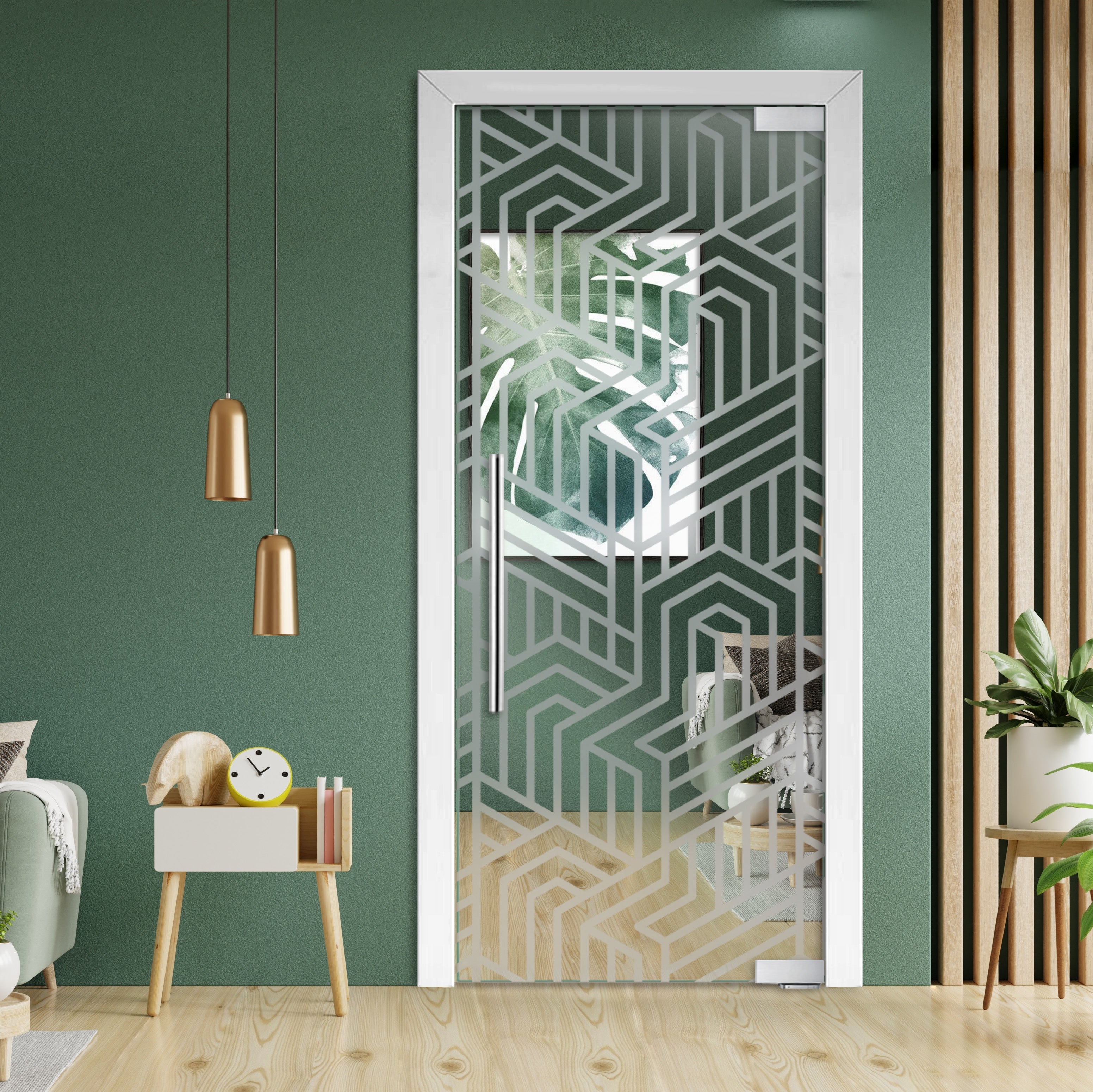 Puerta De Vidrio Pivotante Con Bisagras De Cierre Automático PCP1-1400