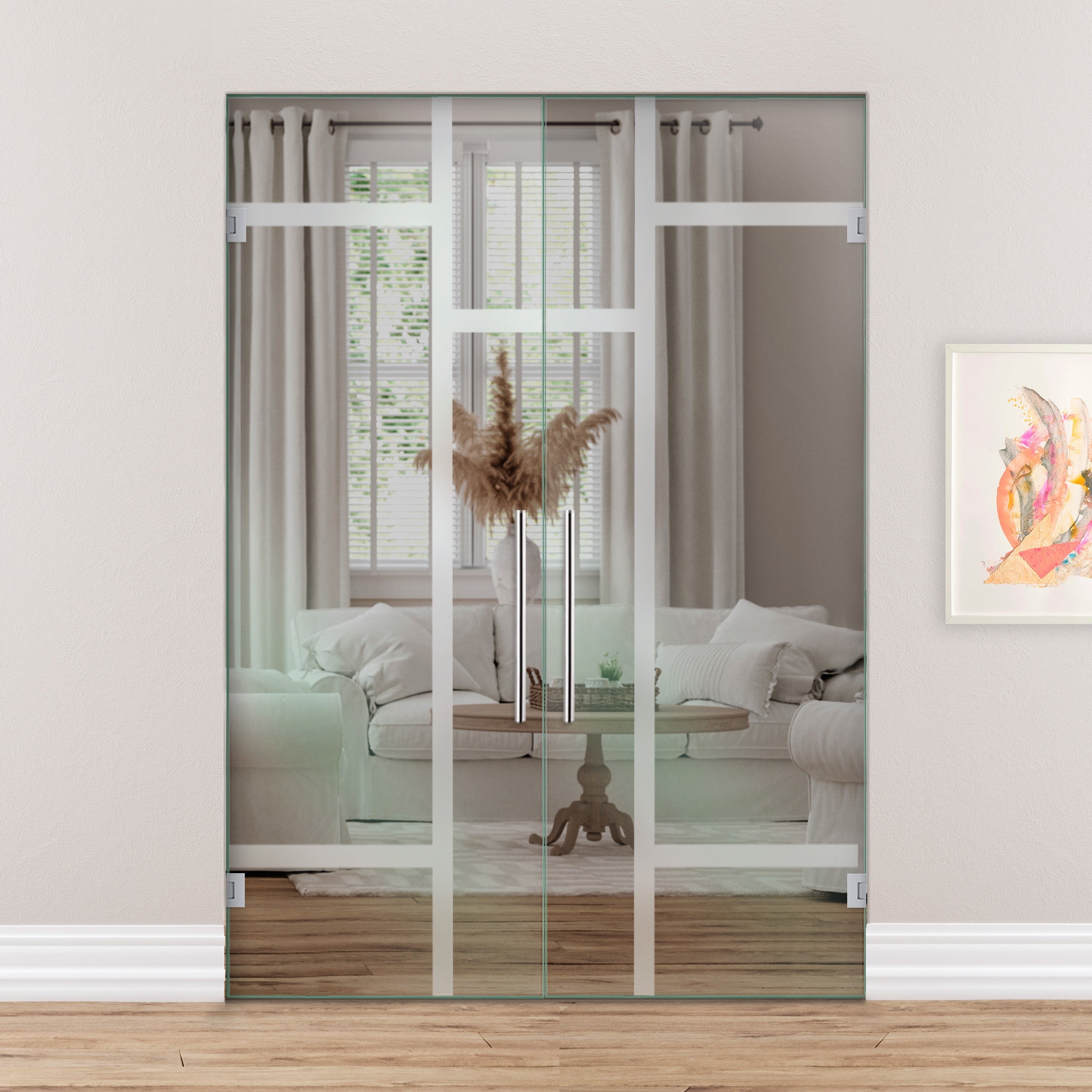 Puerta De Cristal Giratoria Doble PVB2-2146
