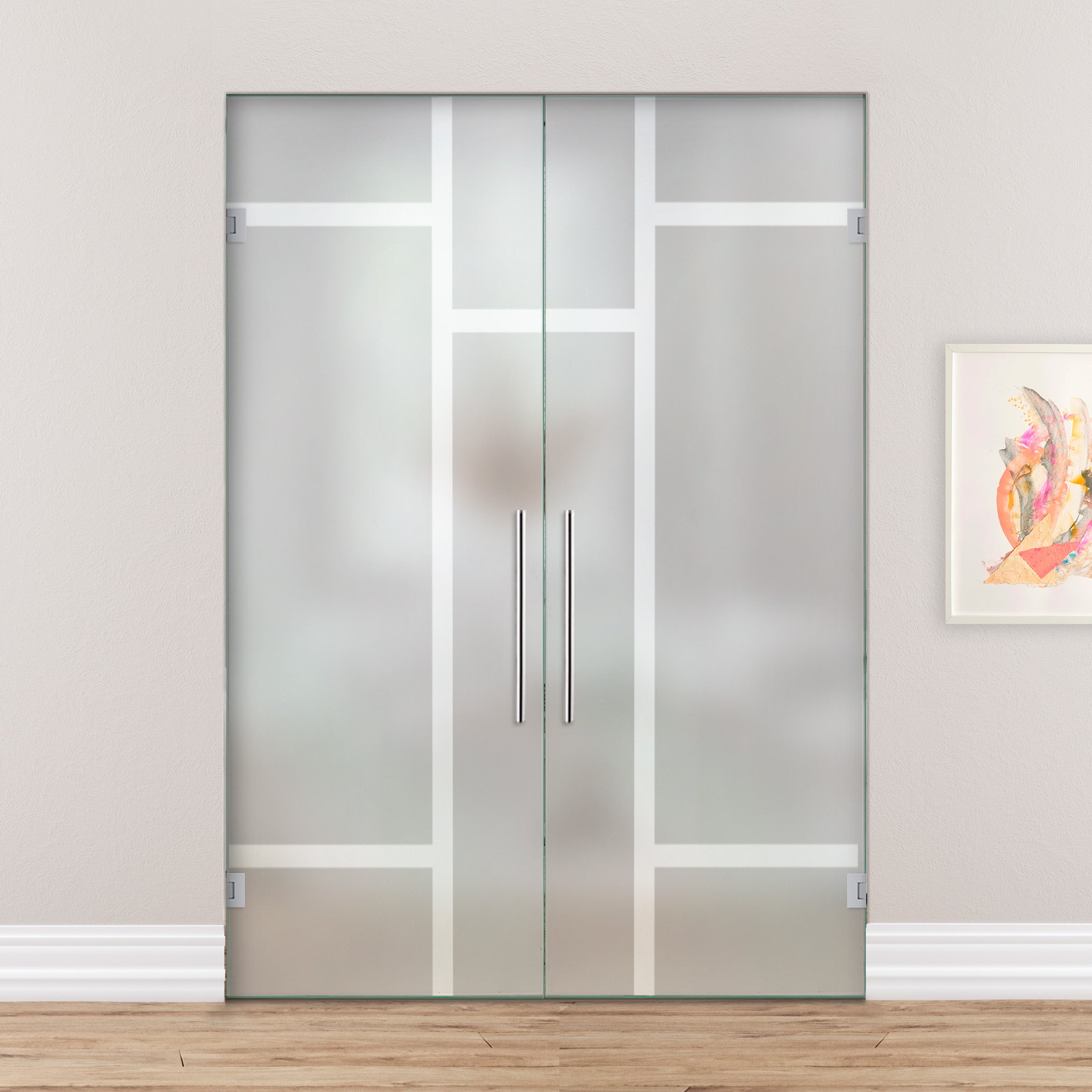 Puerta De Cristal Giratoria Doble PVB2-2146