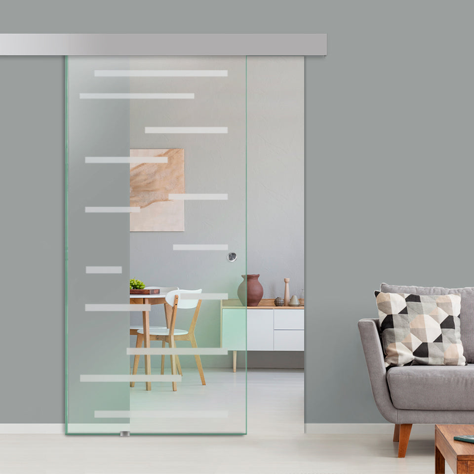 Puerta Corrediza De Vidrio Templado ALU100 PCA1 - 1600