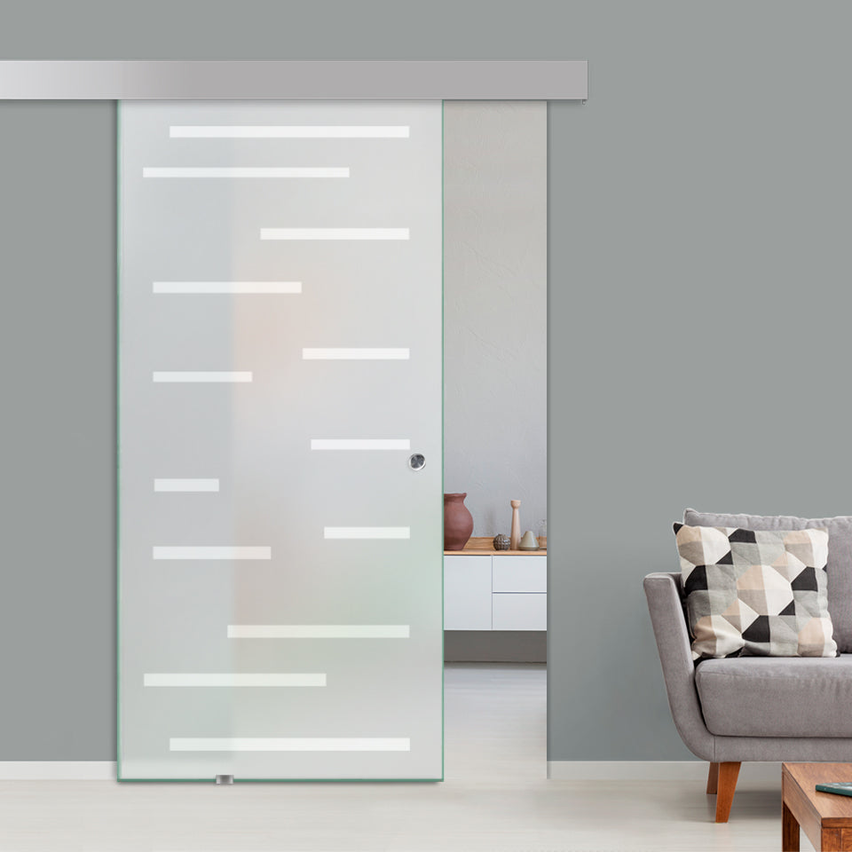 Puerta Corrediza De Vidrio Templado ALU100 PCA1 - 1600