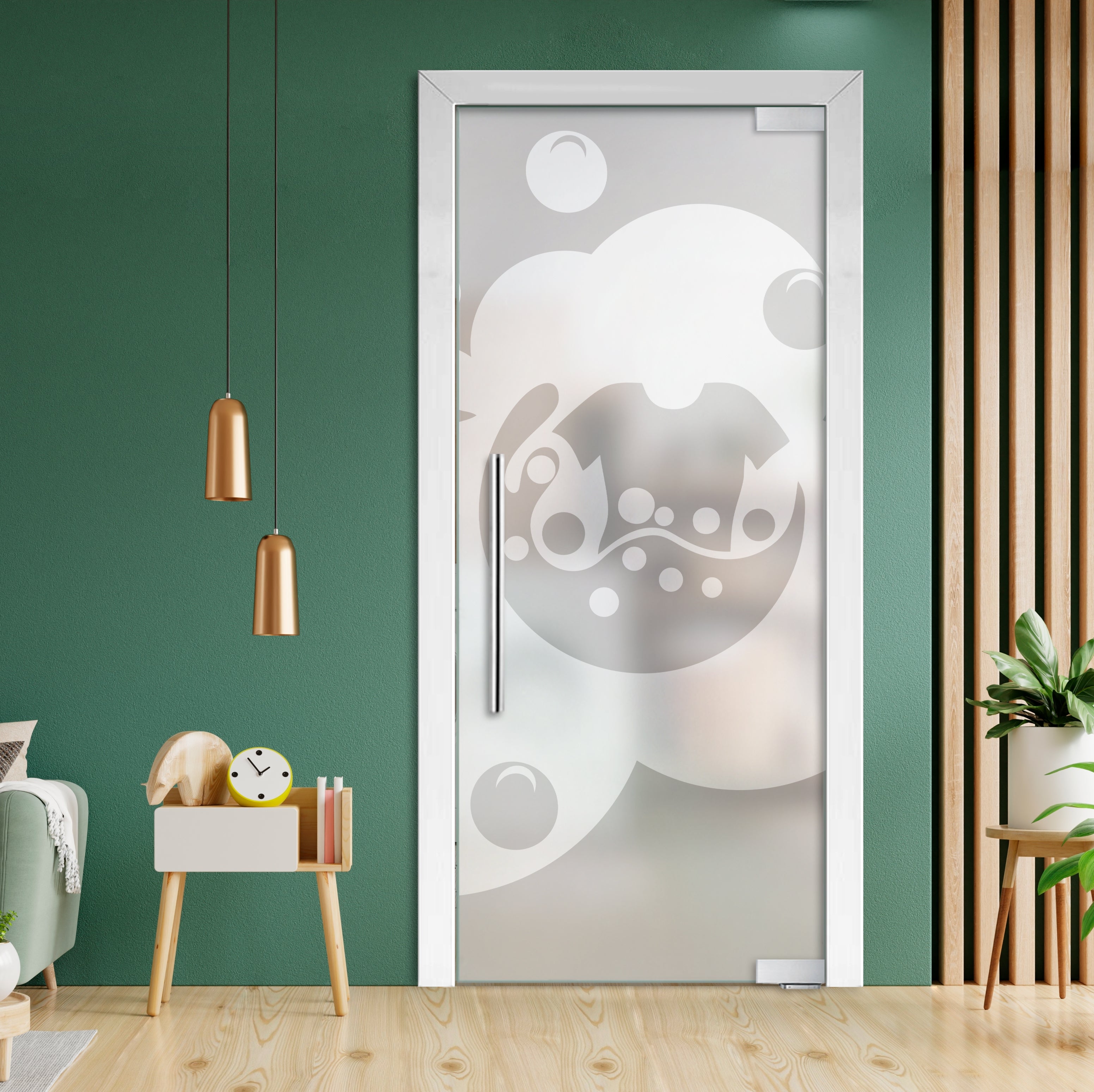 Puerta De Vidrio Pivotante Con Bisagras De Cierre Automático PCP1-2035