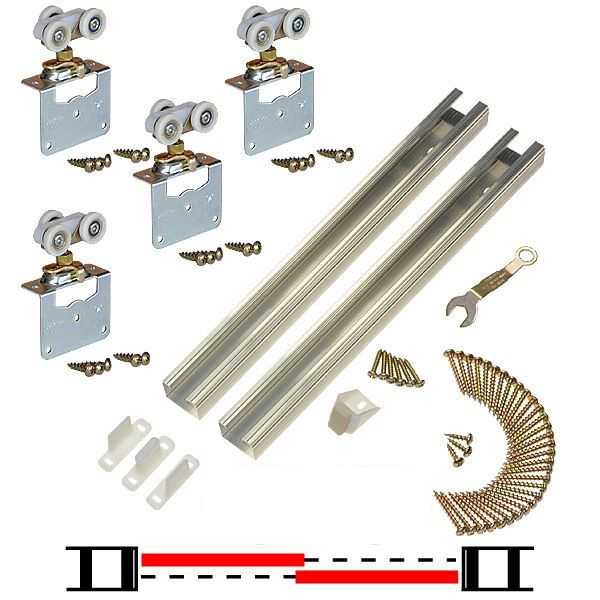 Espejo Biselado Com Lineas Delgadas Puerta de Closet  2 Hojas BMSC-1177