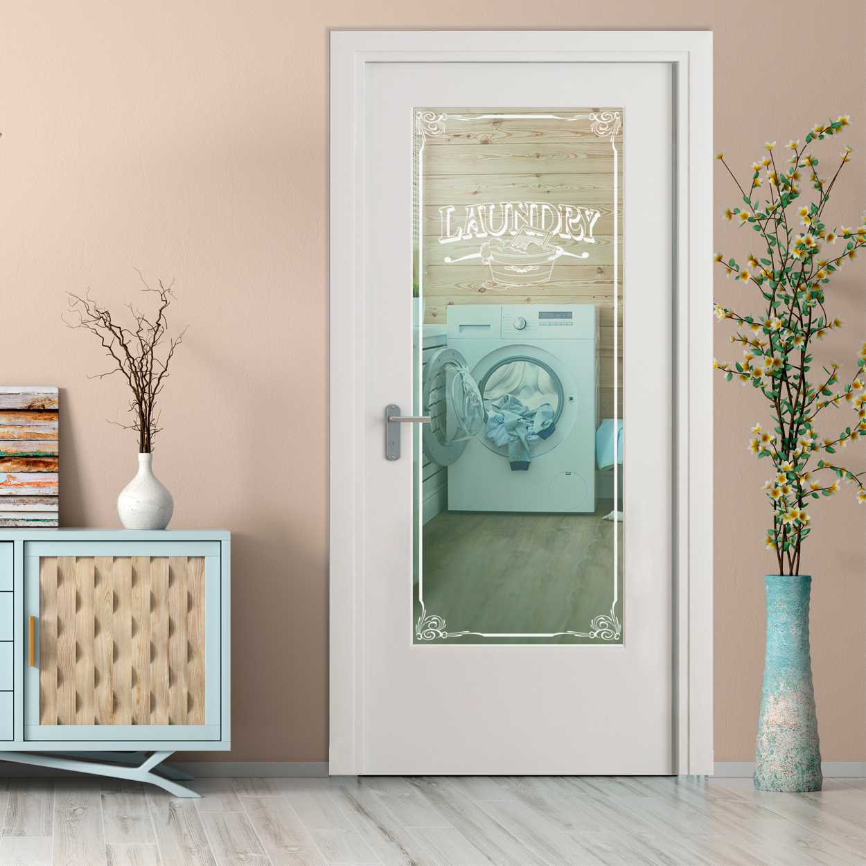 Laundry Interior Doors with Glass Insert CHMDI-0001