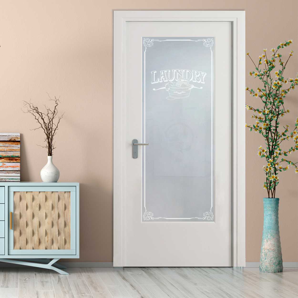 Laundry Interior Doors with Glass Insert CHMDI-0001