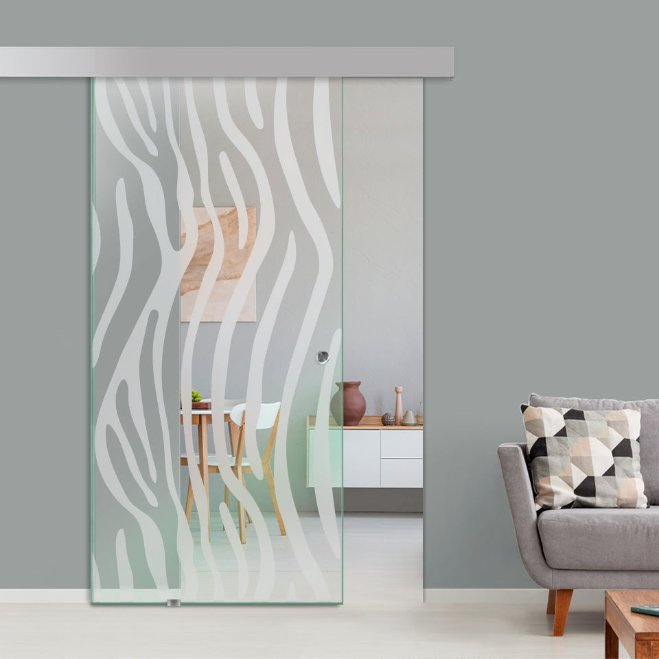 Puerta Corrediza De Vidrio Templado ALU100 PCA1 - 1487