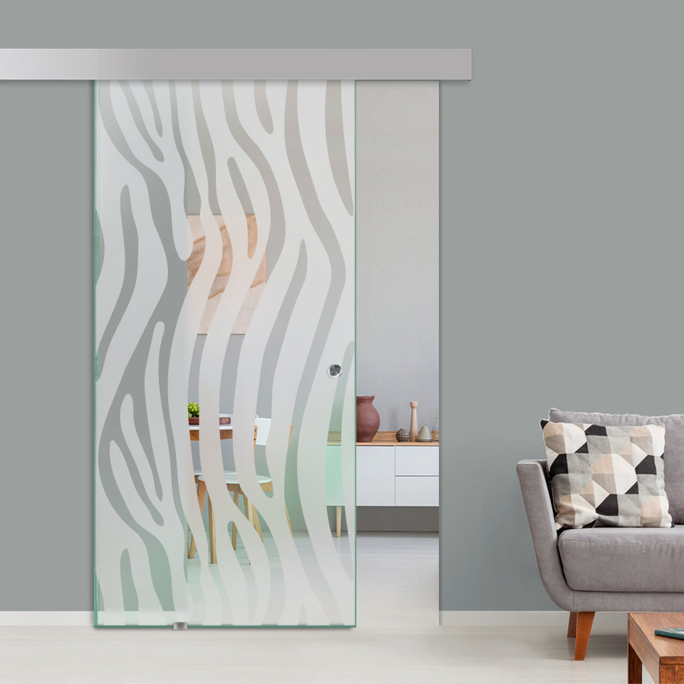 Puerta Corrediza De Vidrio Templado ALU100 PCA1 - 1487