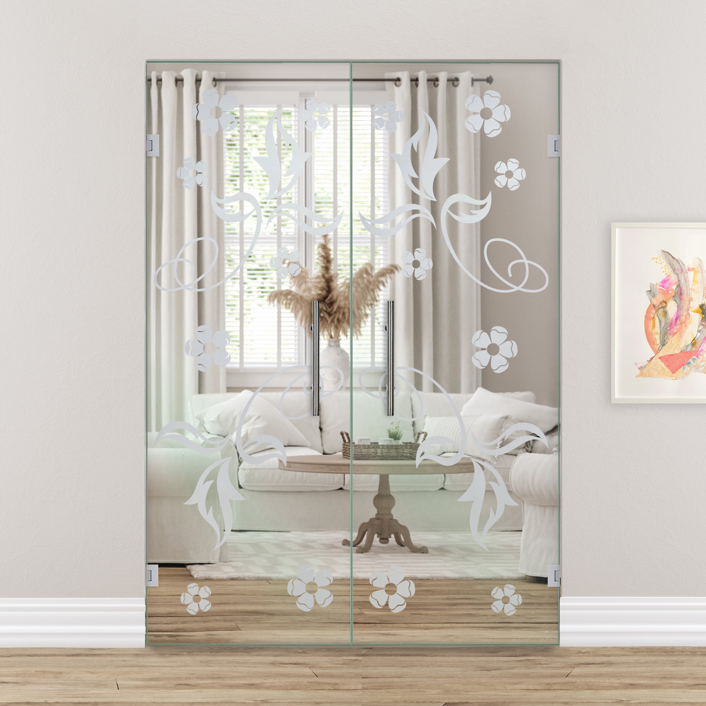 Puerta De Cristal Giratoria Doble PCVB-2151