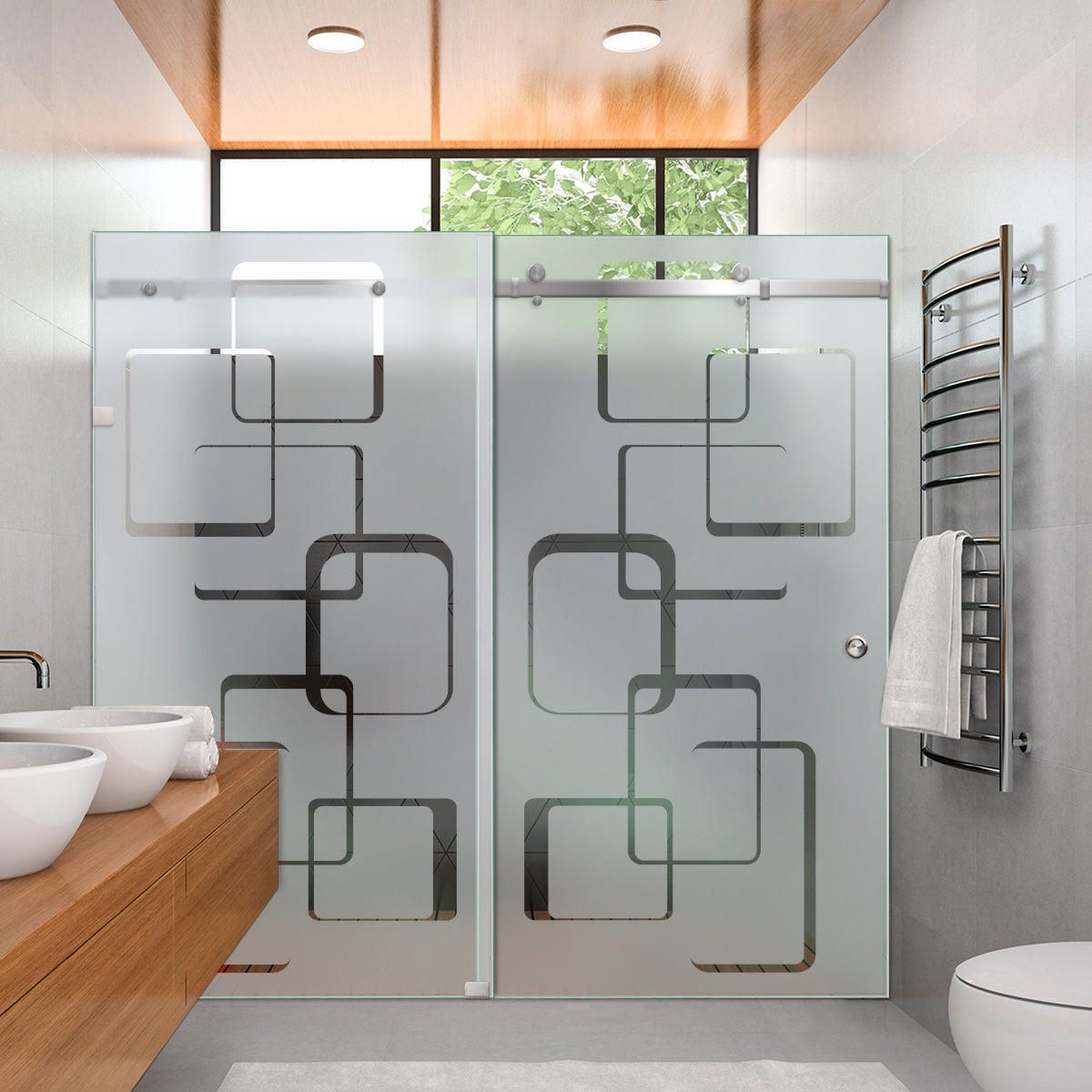 Puertas De Ducha Deslizantes En Vidrio SHSD-1143