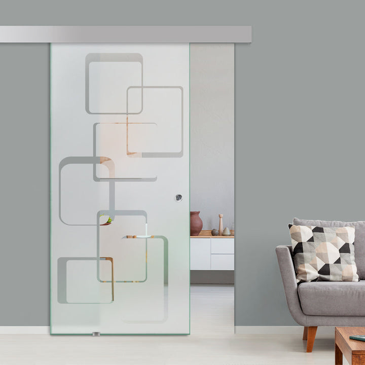 Puerta Corrediza De Vidrio Templado ALU100 PCA1 - 1526