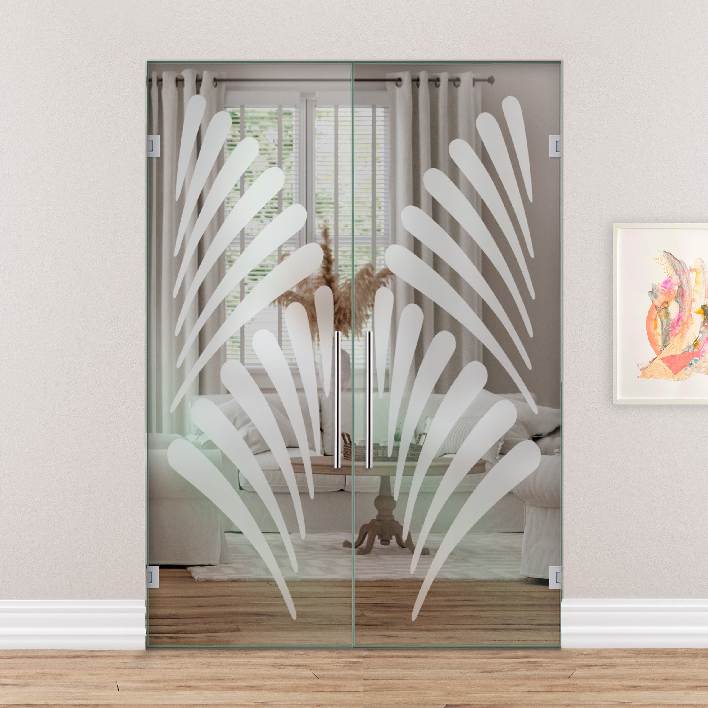 Puerta De Cristal Giratoria Doble  PVB2-2152