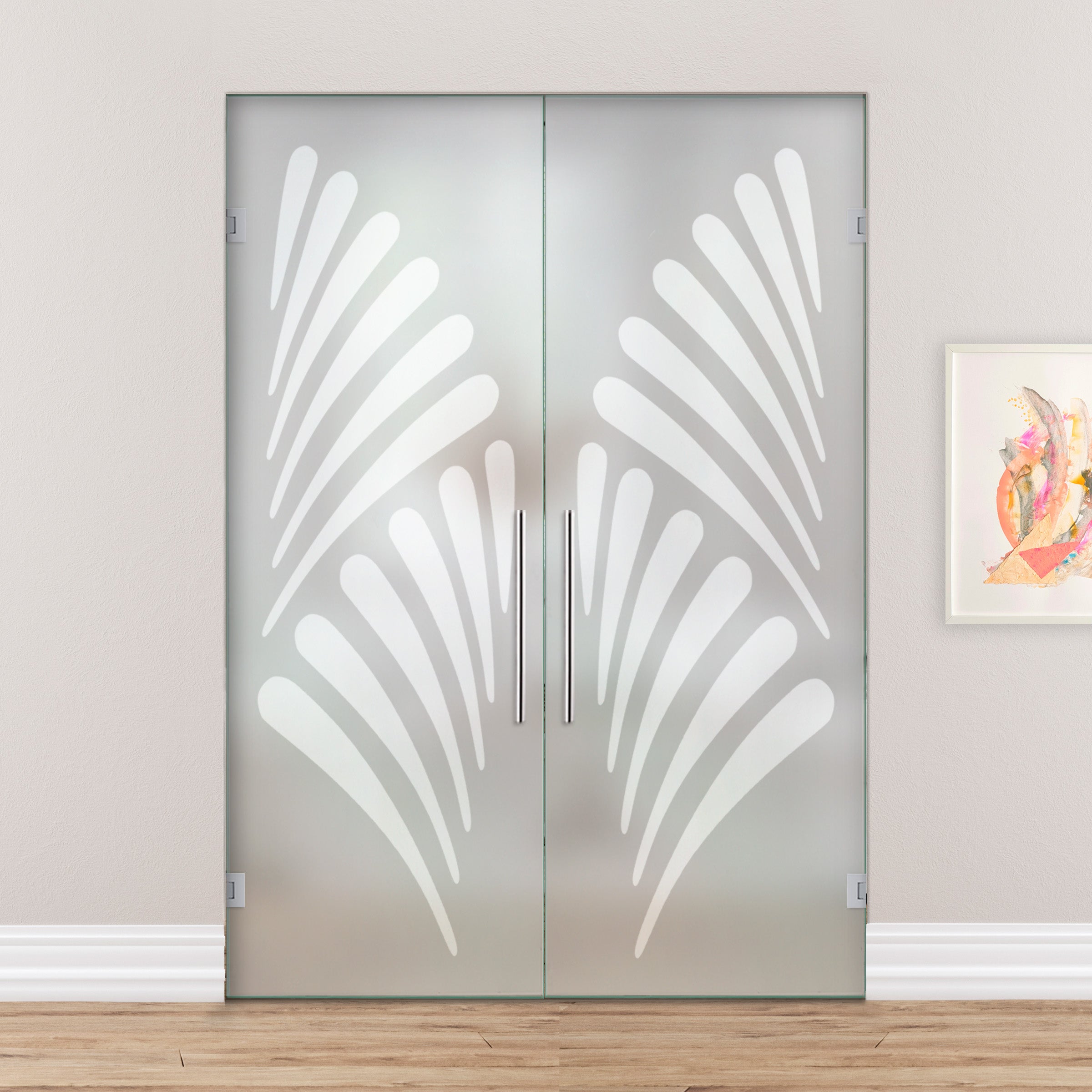 Puerta De Cristal Giratoria Doble  PVB2-2152