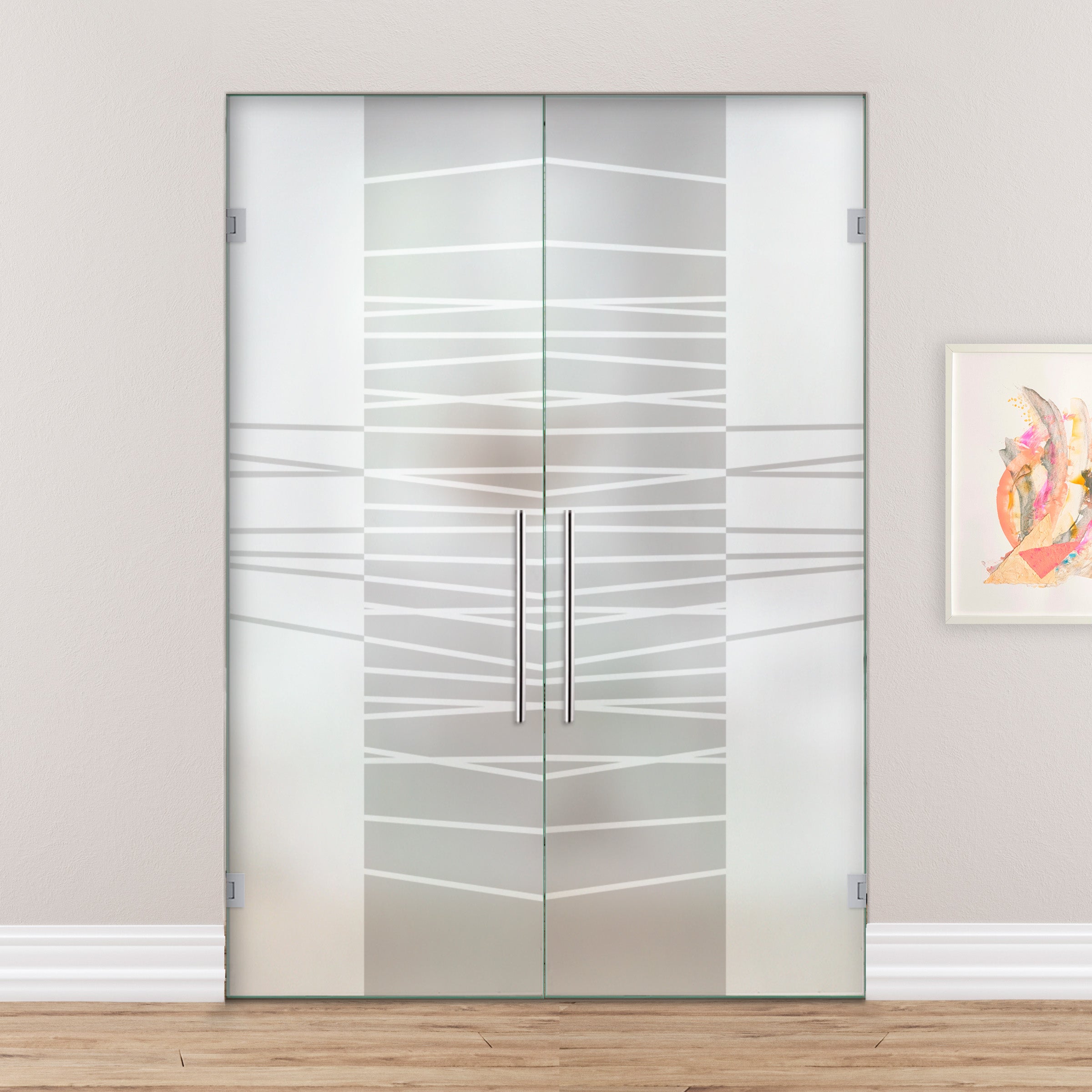 Puerta De Cristal Giratoria Doble PVB2-2153