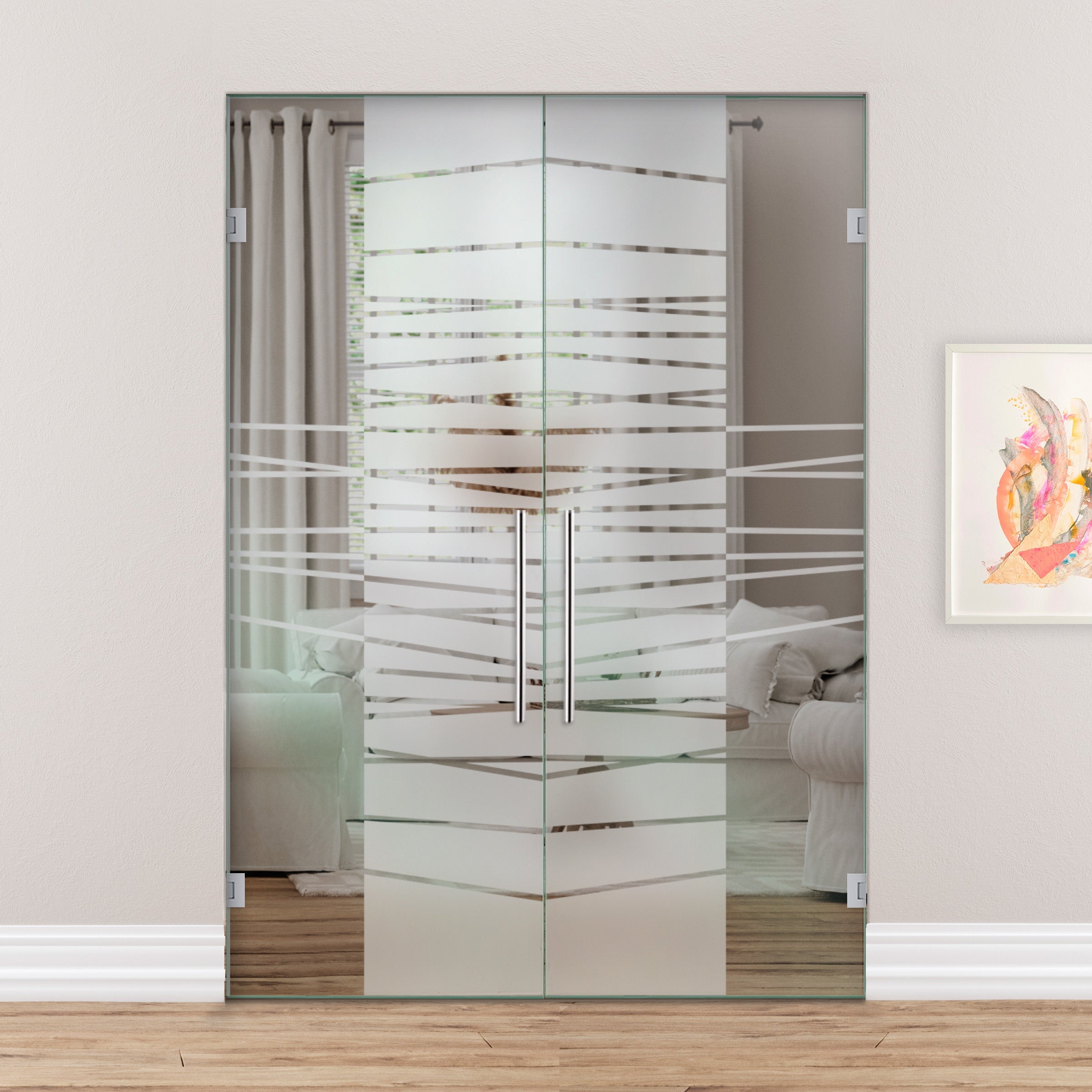 Puerta De Cristal Giratoria Doble PVB2-2153