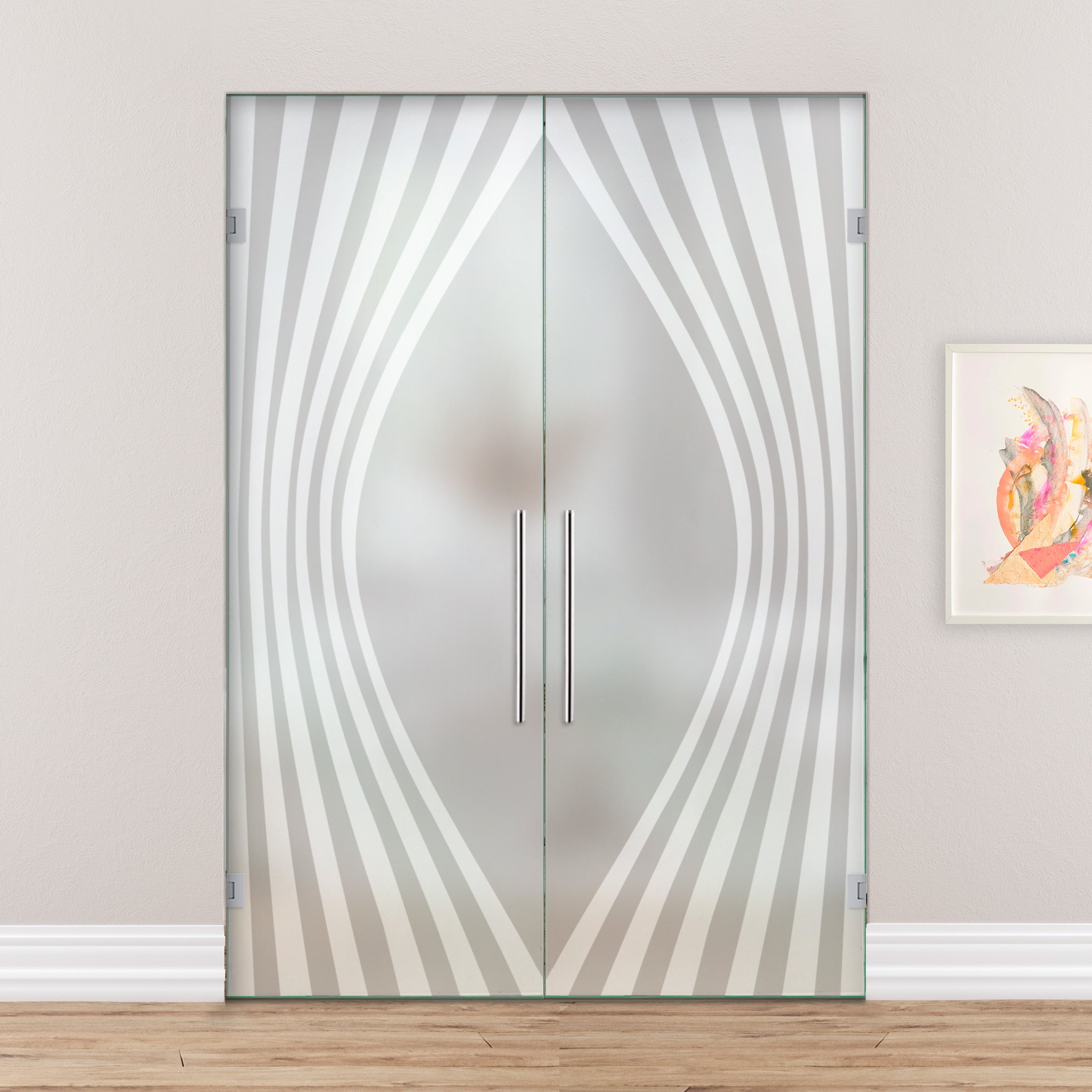 Puerta De Cristal Giratoria Doble PVB2-2154