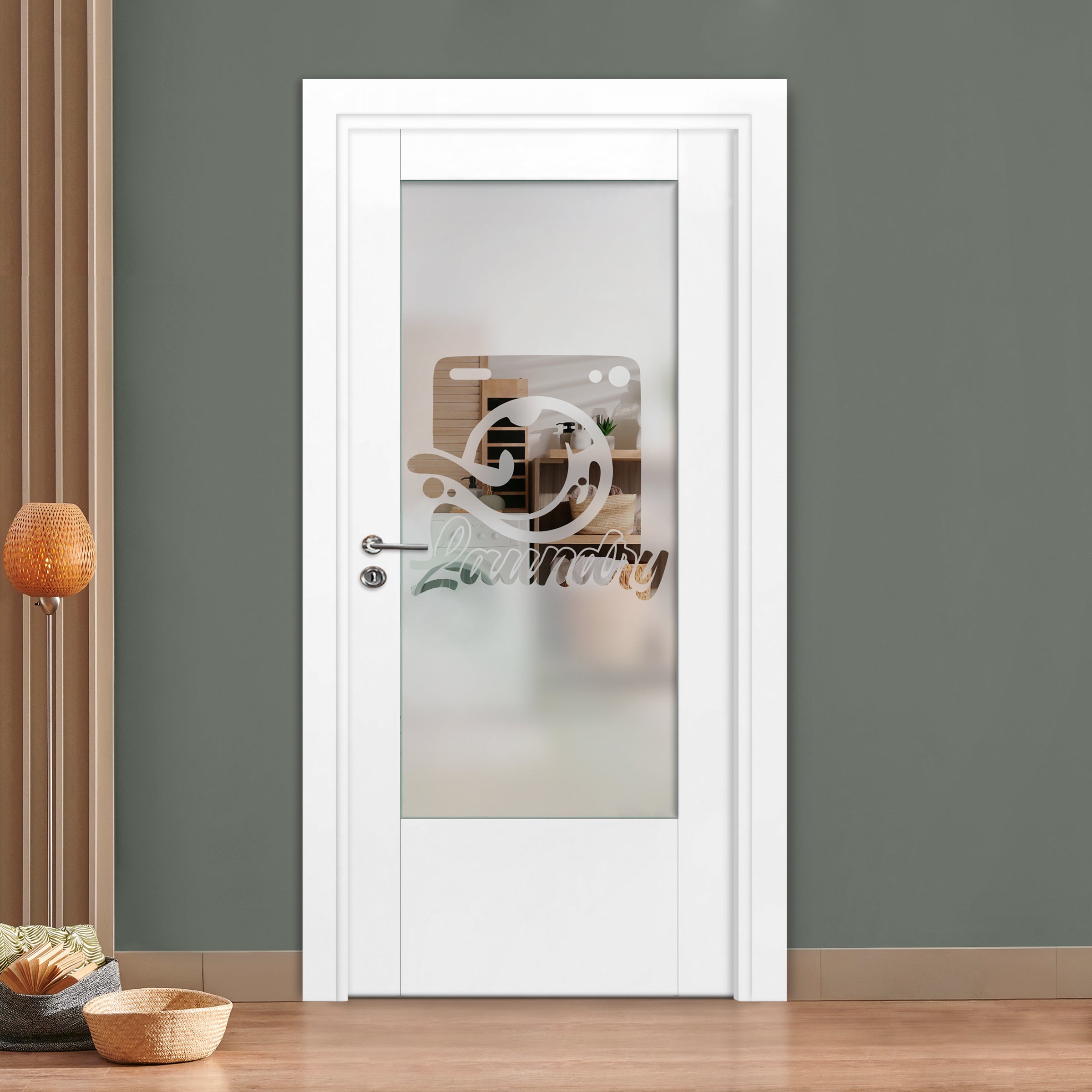 Puerta Interior Con Vidrio Esmerilado IFGL-1247
