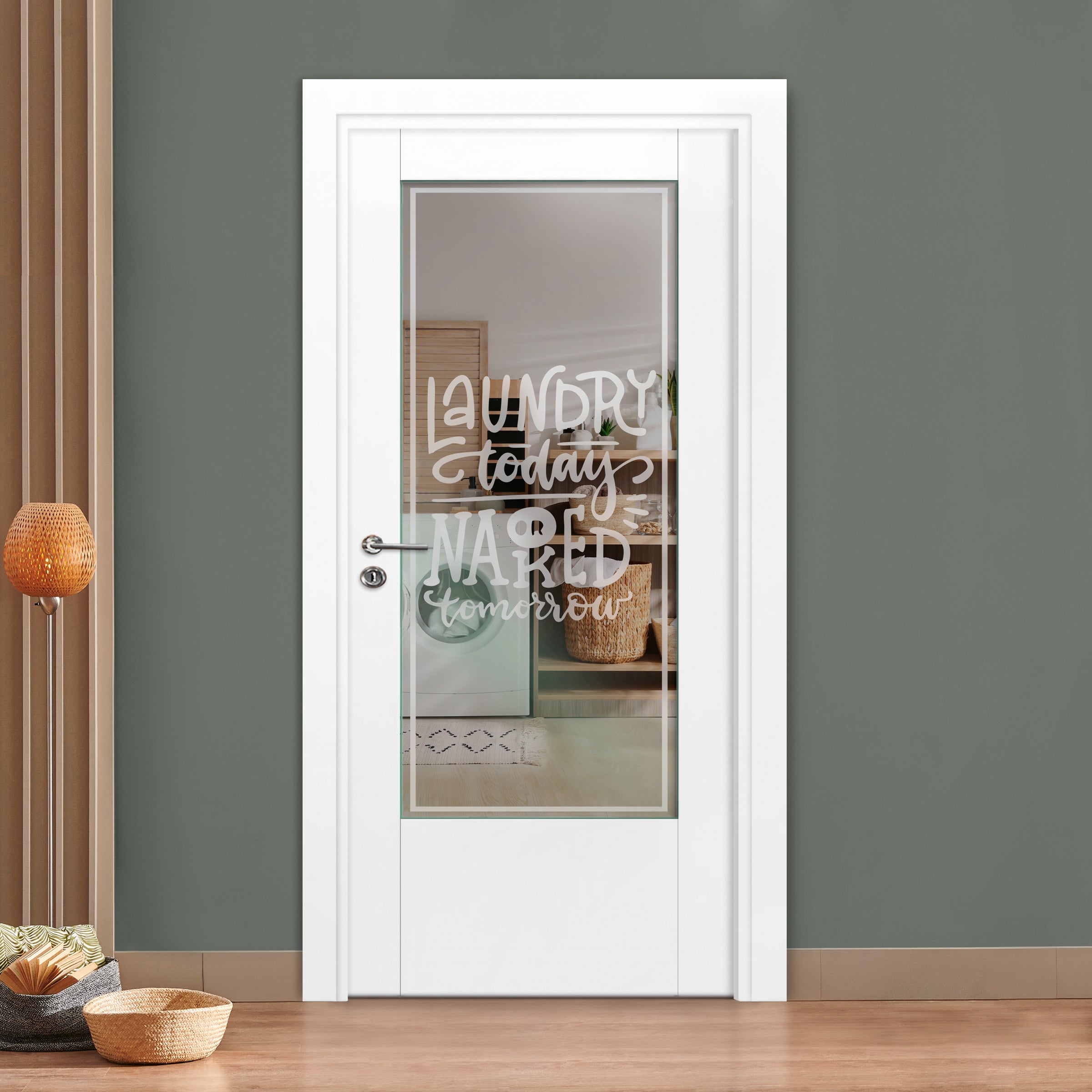 Puerta Interior Con Panel De Vidrio Esmerilado IFGL-1252