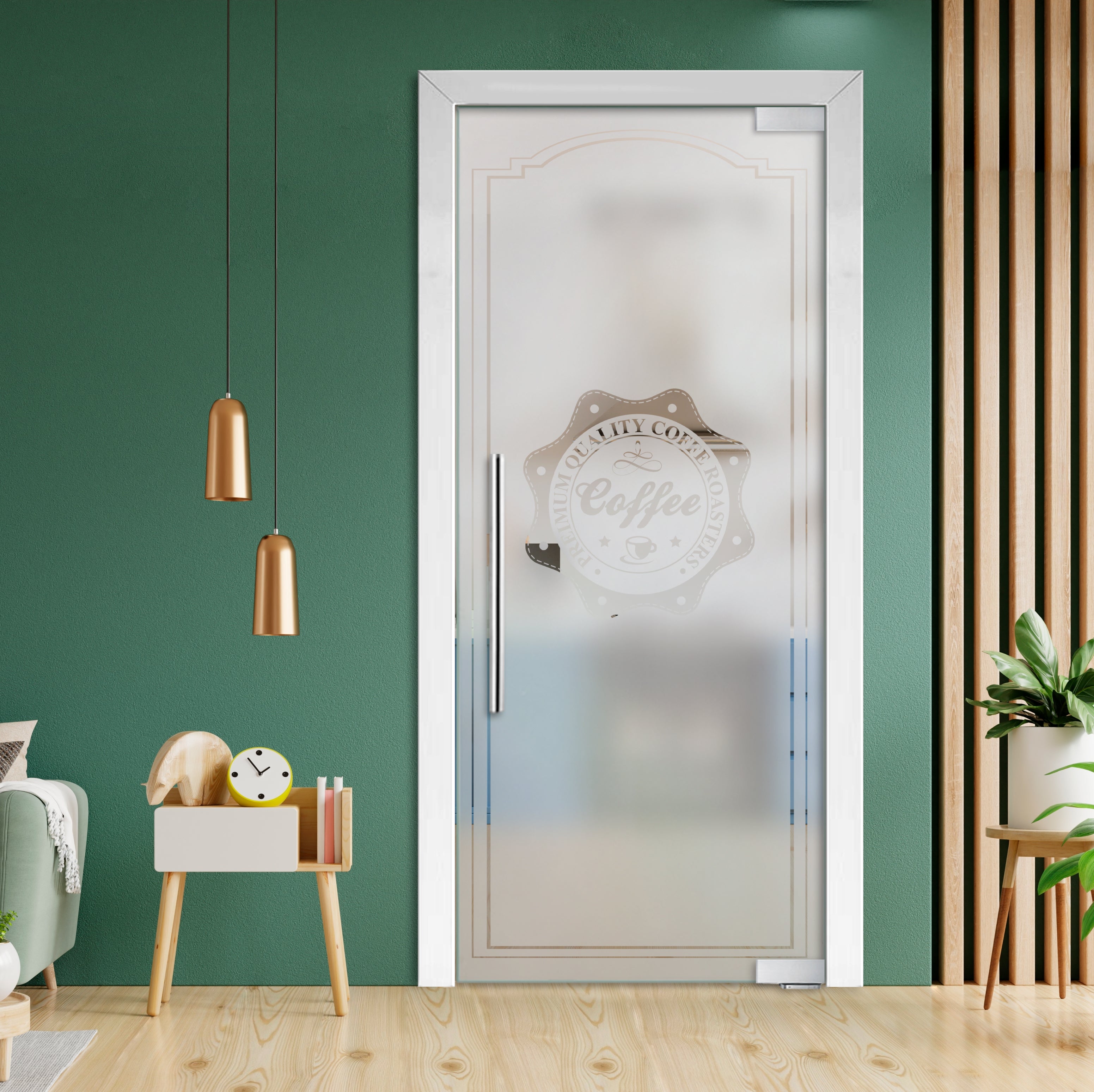 Puerta De Vidrio Pivotante Con Bisagras De Cierre Automático PCP1-1996